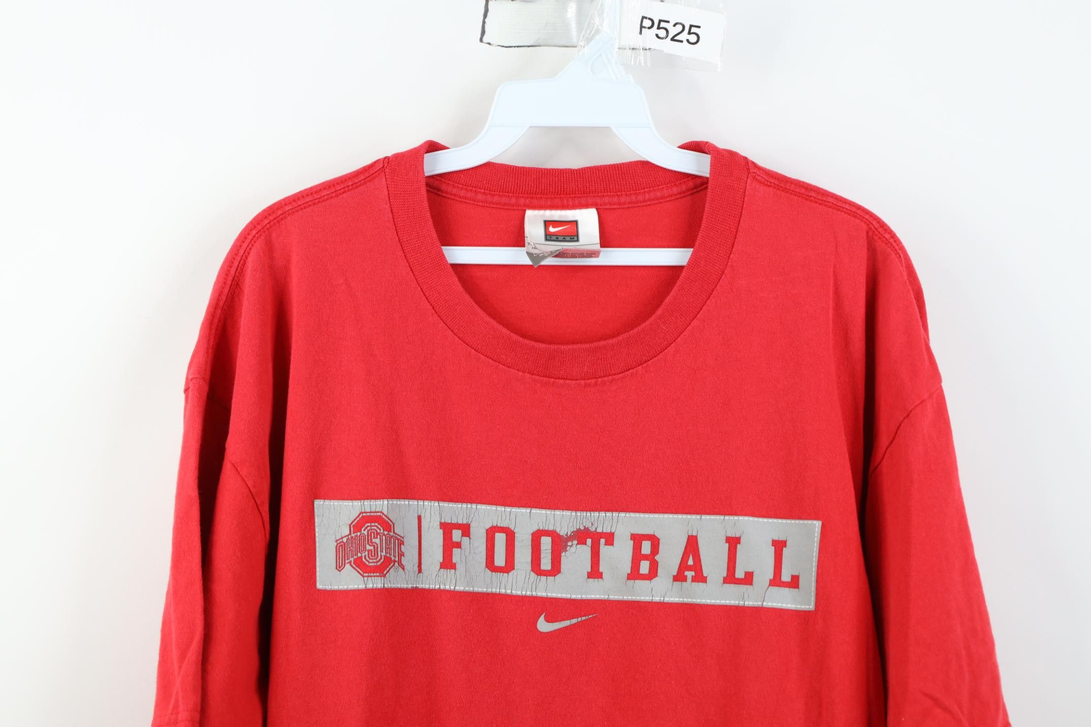 Nike Vintage Nike Swoosh Ohio State University Football T-Shirt Size US L / EU 52-54 / 3 - 2 Thumbnail