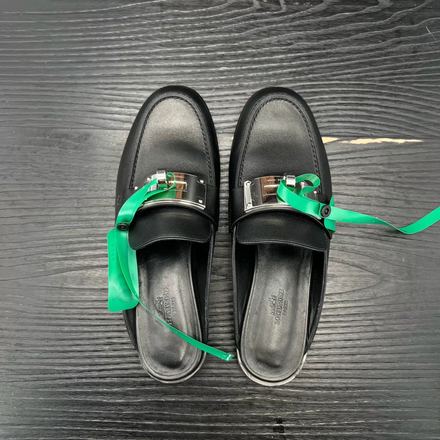 Hermes Hermès Lota Mule Black 37.5 Mint with Box Size US 7 / IT 37 - 6 Thumbnail