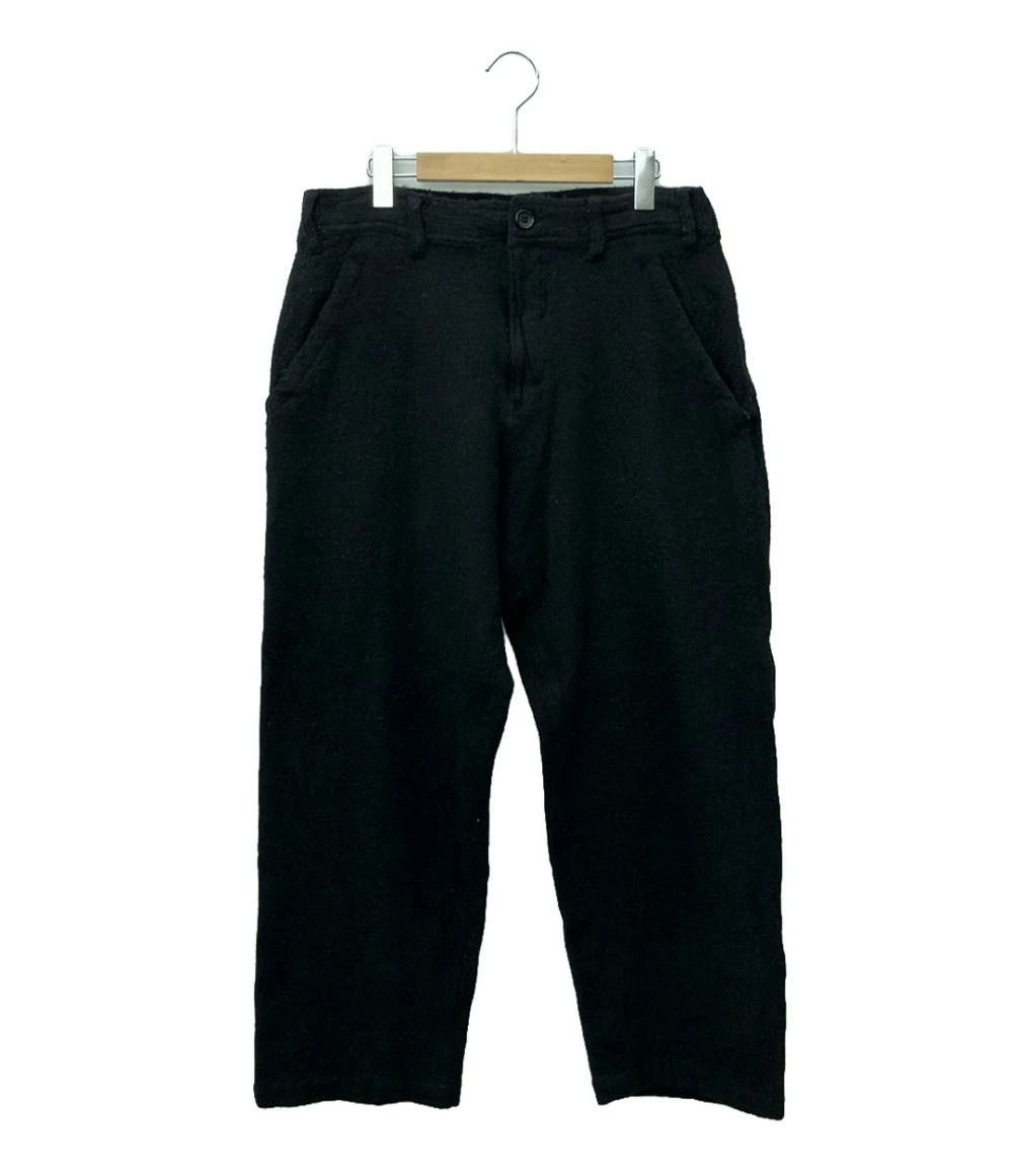 Comme des Garcons SHIRT Cropped Pants Wool Plain Zipper Straight Cut Black Size US 31 - 1 Thumbnail