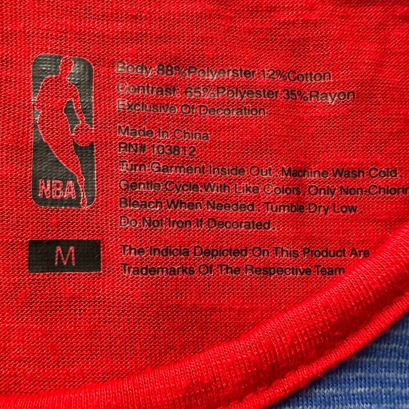 NBA Philadelphia 76ers Tank Top Mens Medium Blue Sleeveless Size US M / EU 48-50 / 2 - 5 Thumbnail