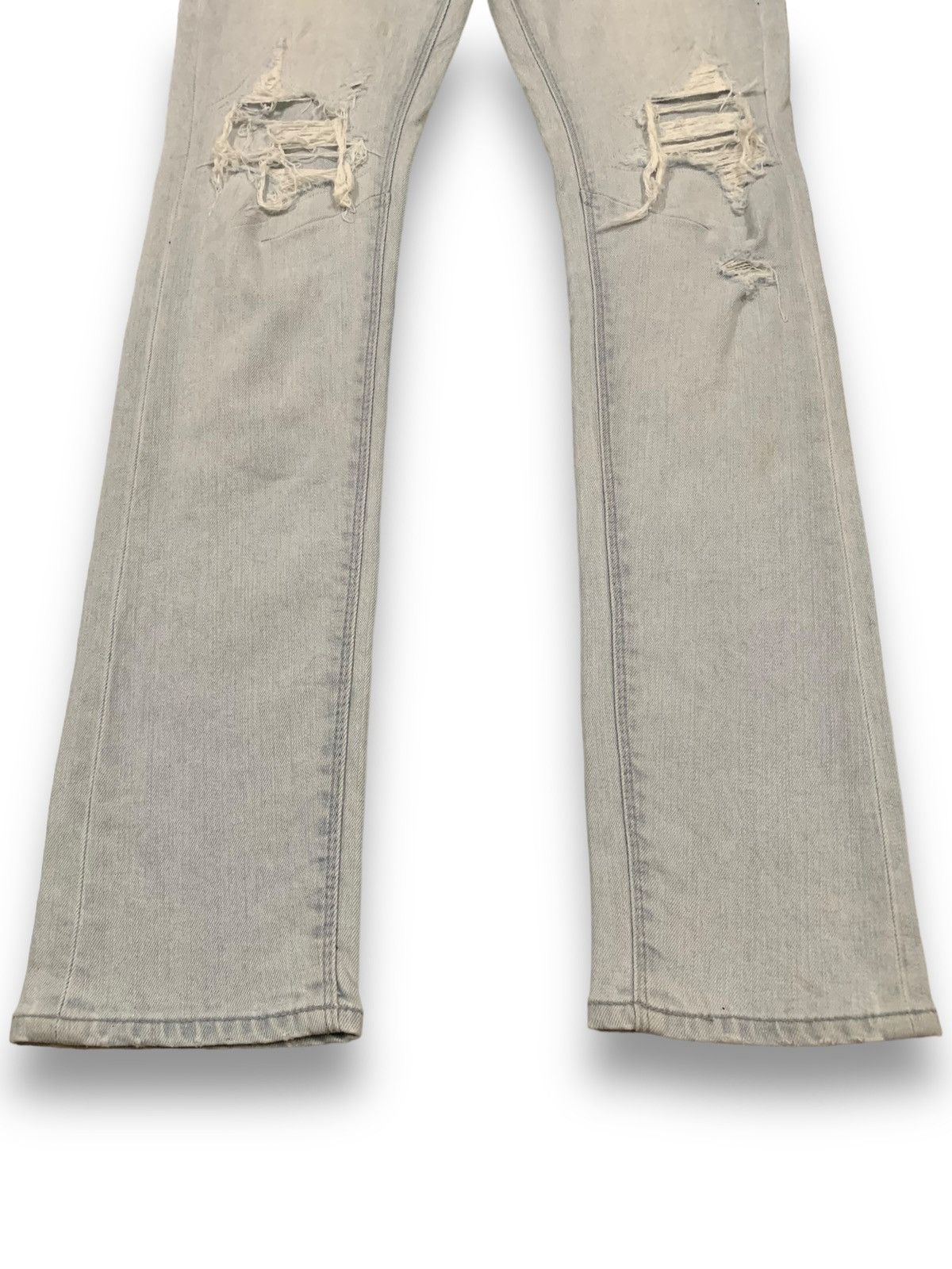 Number (N)ine Japanese Brand Gostar De Fuga Patched Distressed Punk Jeans Size US 31 - 7 Thumbnail