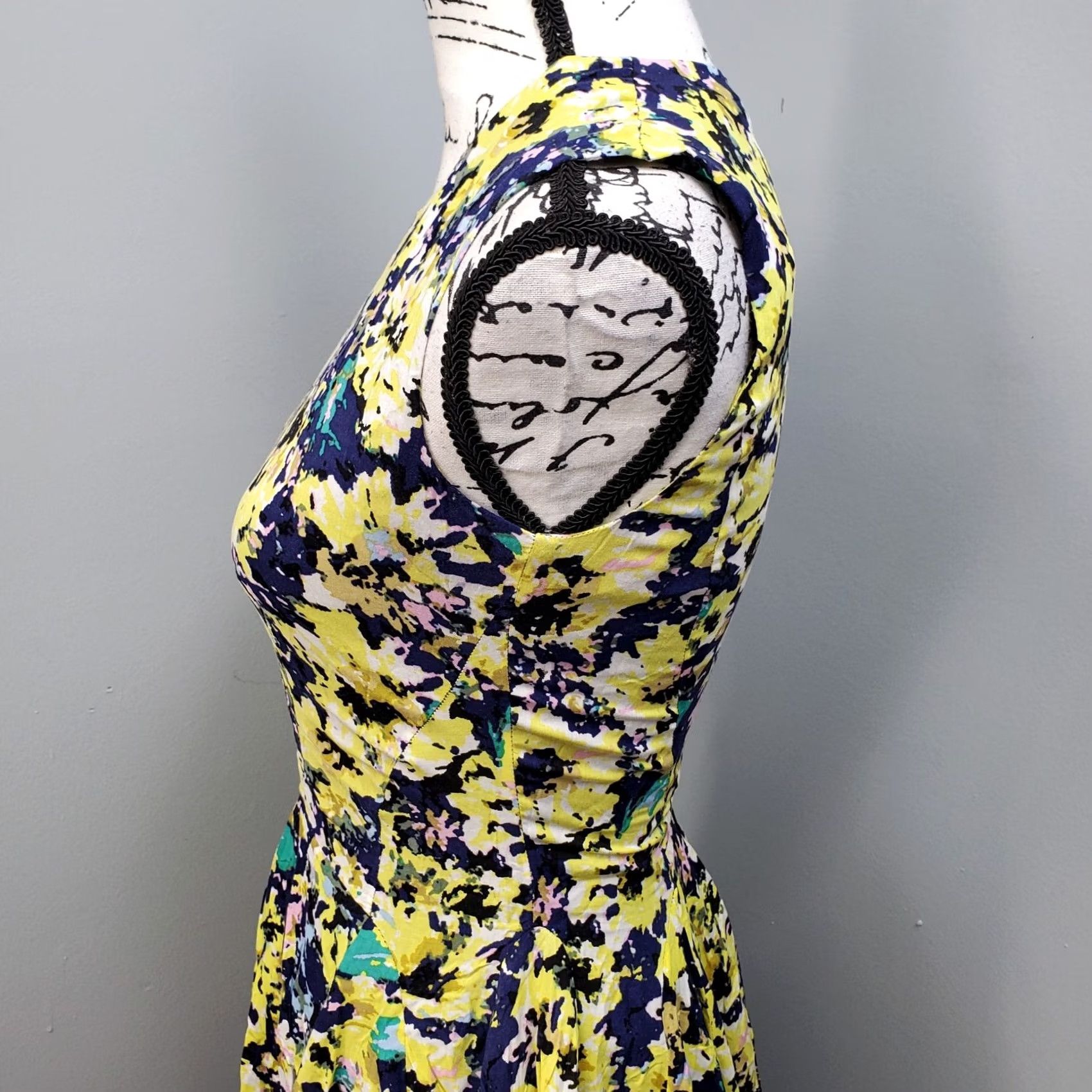 H&M H&M Mini Dress Womens Size 4 Multicolor Lined Sleeveless Peplum Hem Back Zipper Size S / US 4 / IT 40 - 5 Thumbnail