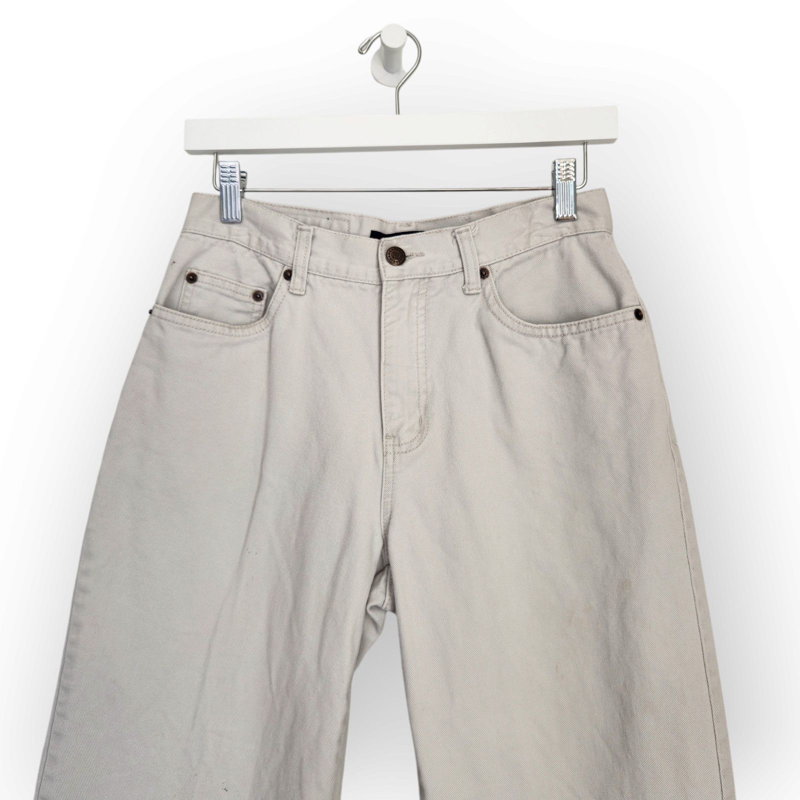 Vintage Vintage Bill Blass Off White Gray High Waisted TaperedPants4 Size 27" / US 4 / IT 40 - 2 Thumbnail