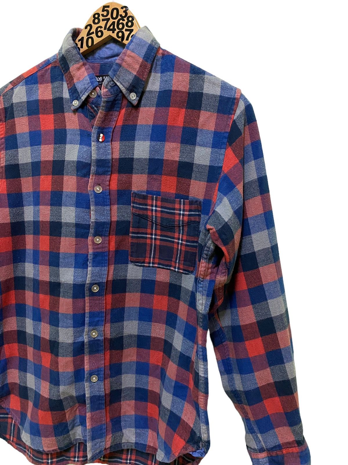 Designer × Japanese Brand × Vintage Beams Hearts Flannel Shirt Size US S / EU 44-46 / 1 - 5 Thumbnail