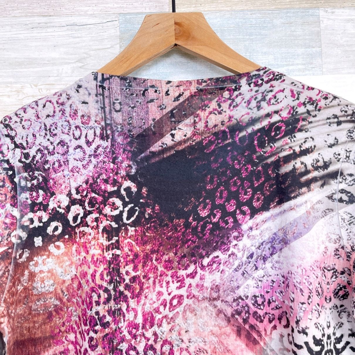Other Chicos Sequin 3/4 Sleeve Top Purple Black Womens Medium 1 Size M / US 6-8 / IT 42-44 - 4 Thumbnail