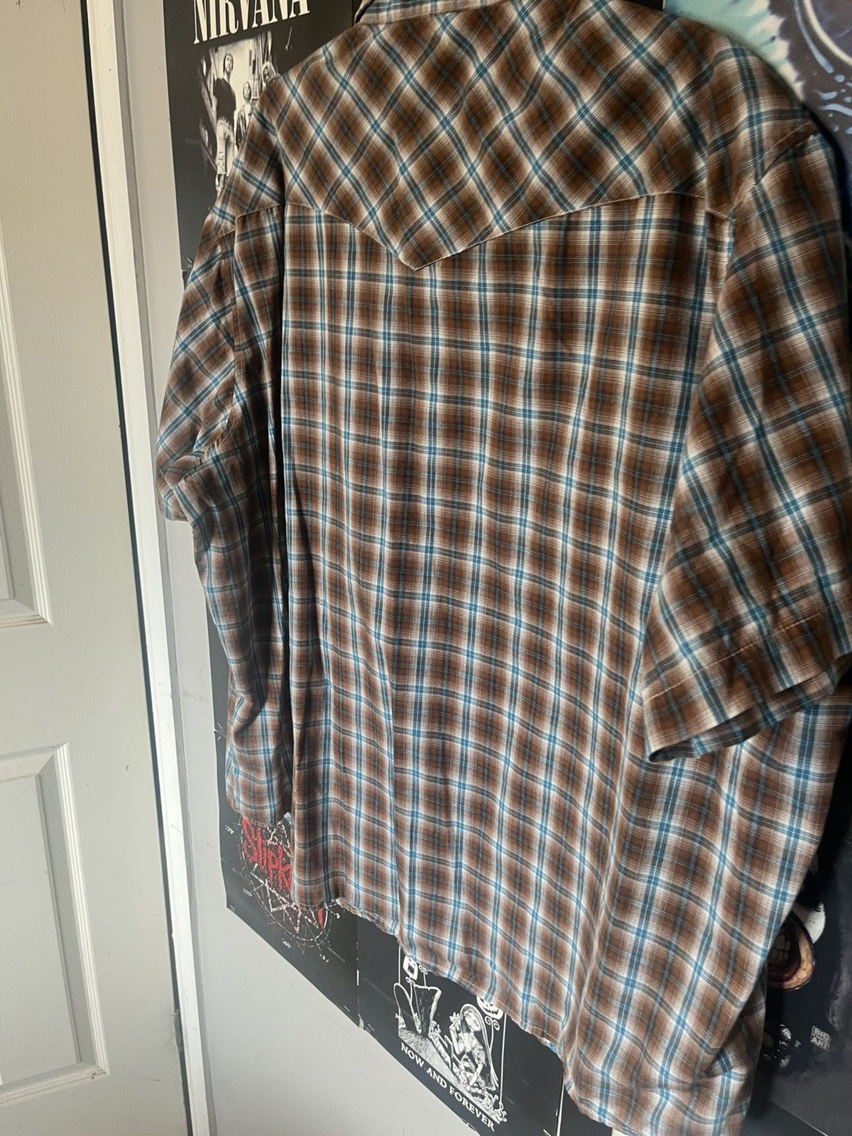 Wrangler Y2K 2000’s Wrangler western plaid Pearl Snap Button up shirt Size US XXL / EU 58 / 5 - 8 Thumbnail
