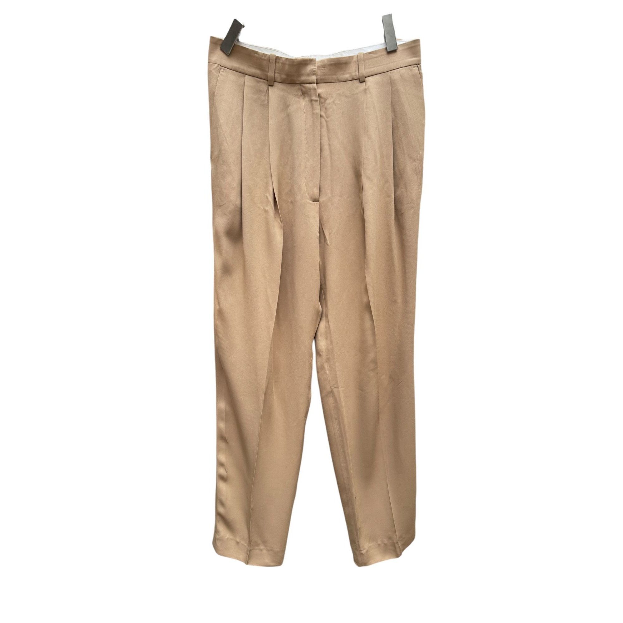 Phoebe Philo Beige Silk Wide Pants