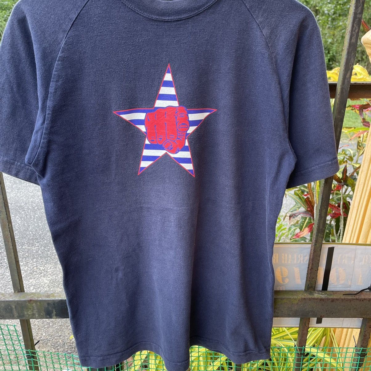 Japanese Brand × Vintage 🇯🇵Vintage Inhabitant Big Star Finger Logo Raglan Skate Tee Size US M / EU 48-50 / 2 - 6 Thumbnail