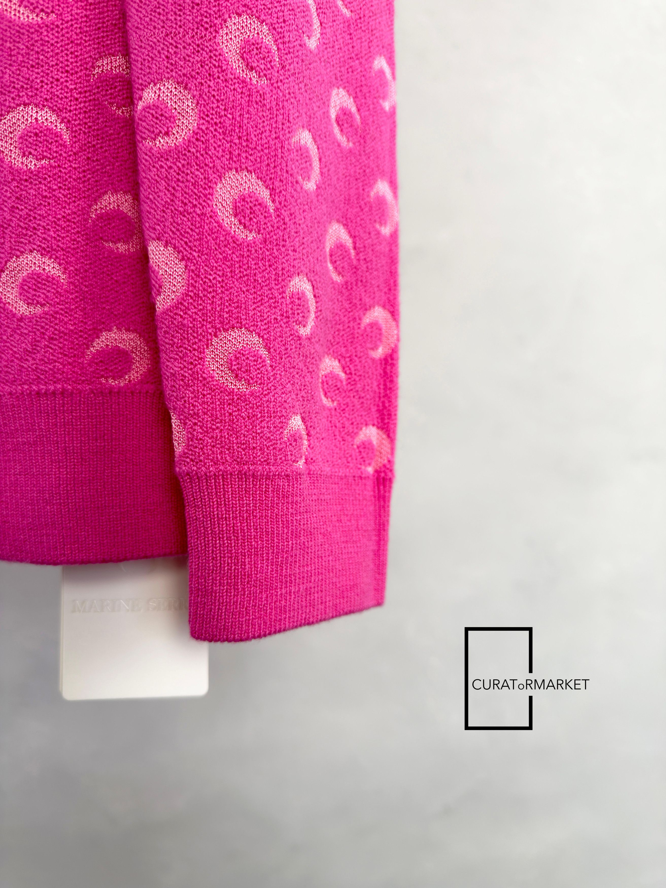 Marine Serre Signature Crescent Moon Pattern Monogram Jacquard Knit FW25 Size US M / EU 48-50 / 2 - 5 Thumbnail