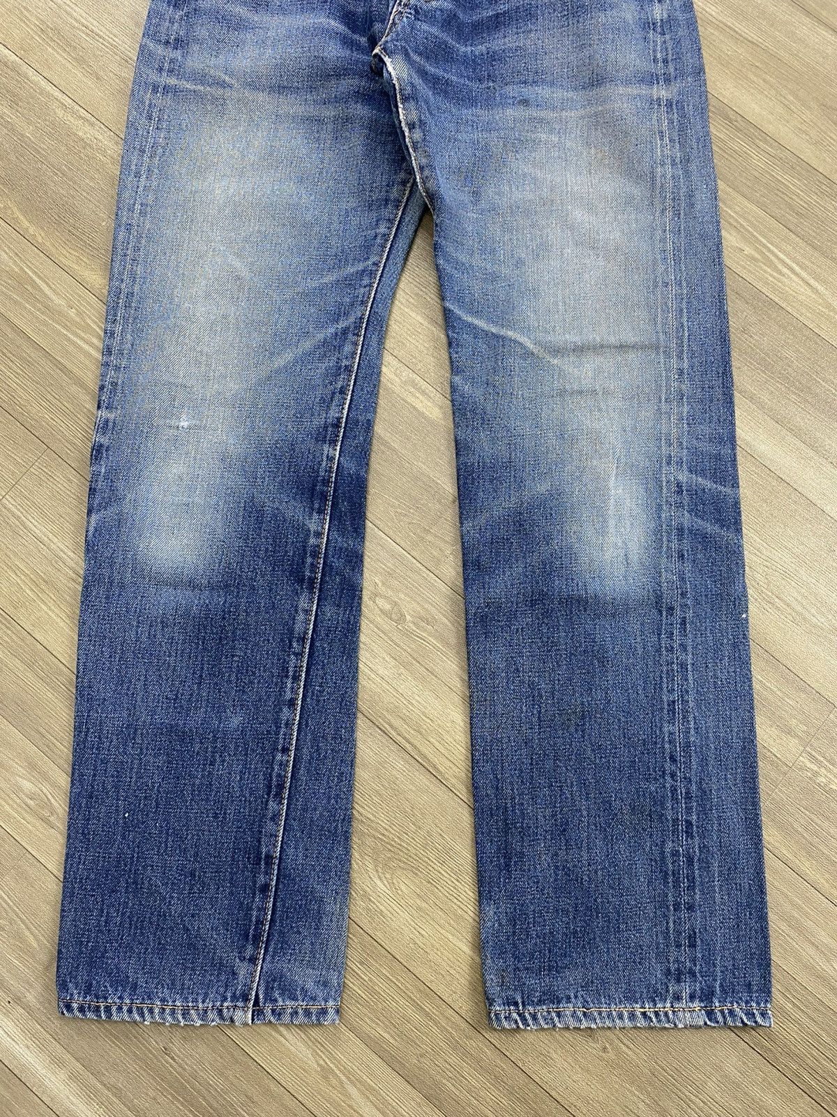 Denime 🇯🇵Vintage Denime Japan Selvedge Distressed Faded Blue Jeans Size US 30 / EU 46 - 4 Thumbnail