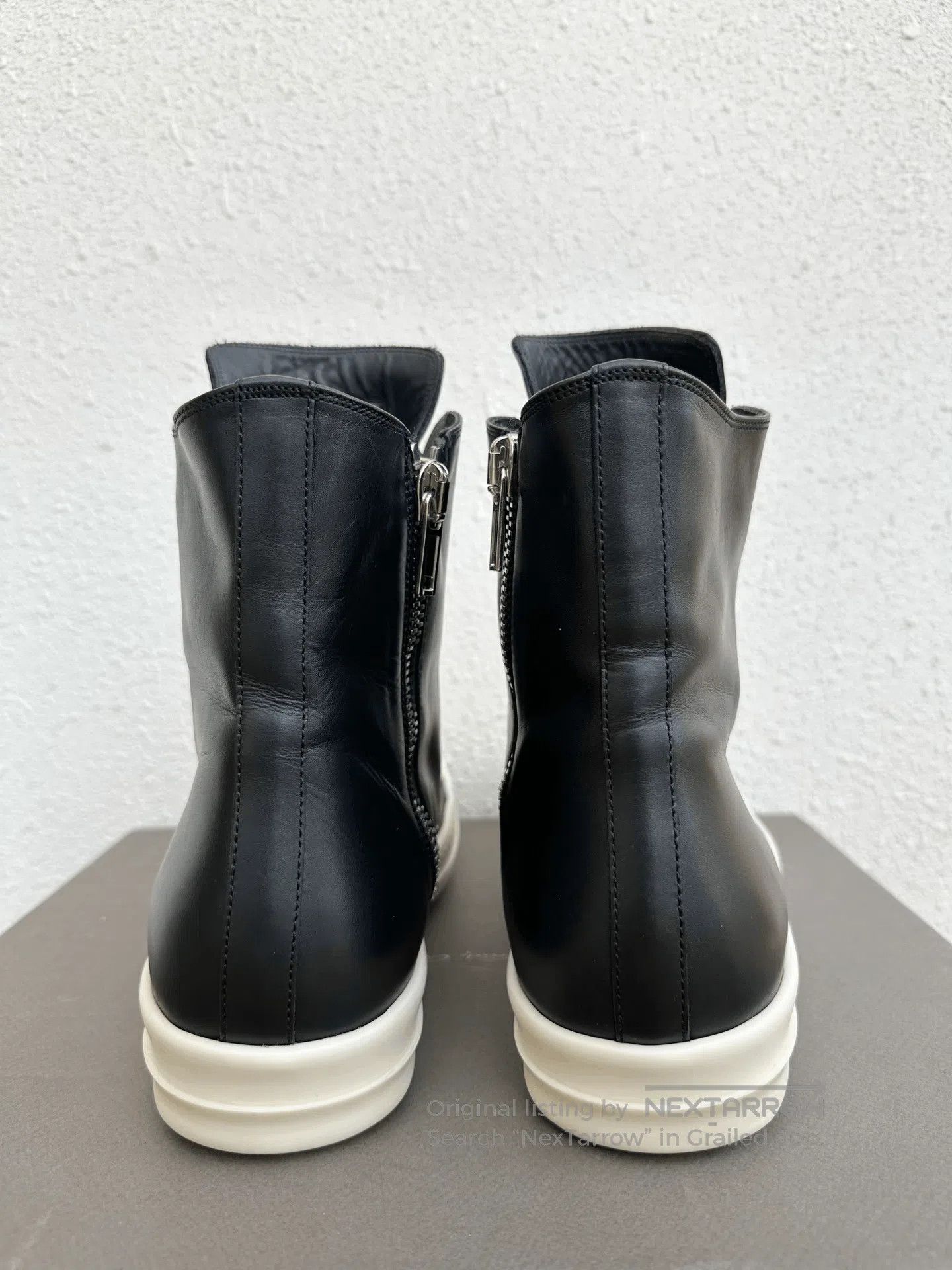 Rick Owens Rick Owens Leather High-Top Sneakers. Size US 10.5 / EU 43-44 - 5 Thumbnail