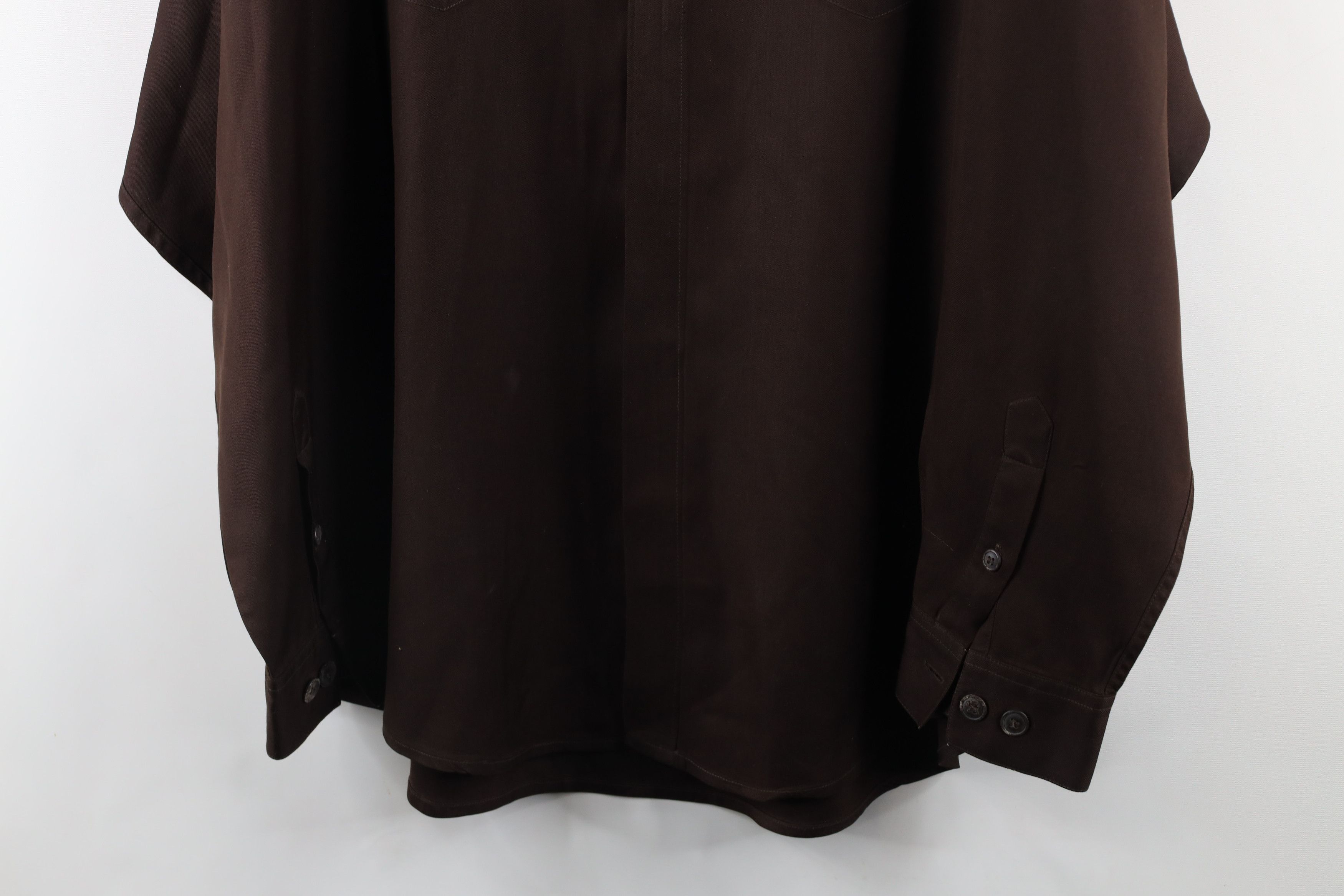 Vintage Vintage 90s Streetwear Collared Button Shirt Brown Size US XL / EU 56 / 4 - 3 Thumbnail