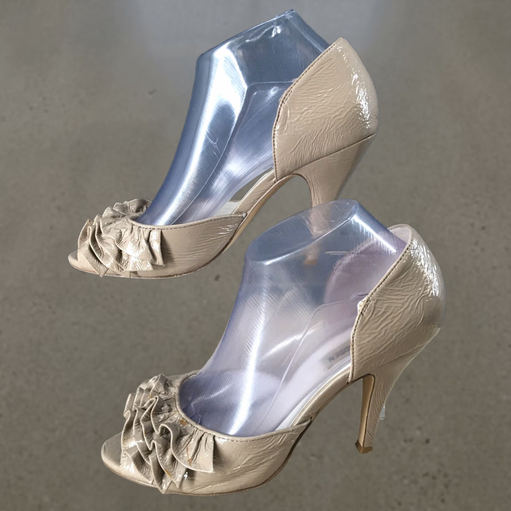 Steve Madden Steve Madden Heels Pump 8 M Talisa Beige Ankle Strap D Orsay Peep Toe Womens Size US 8 / IT 38 - 1 Thumbnail