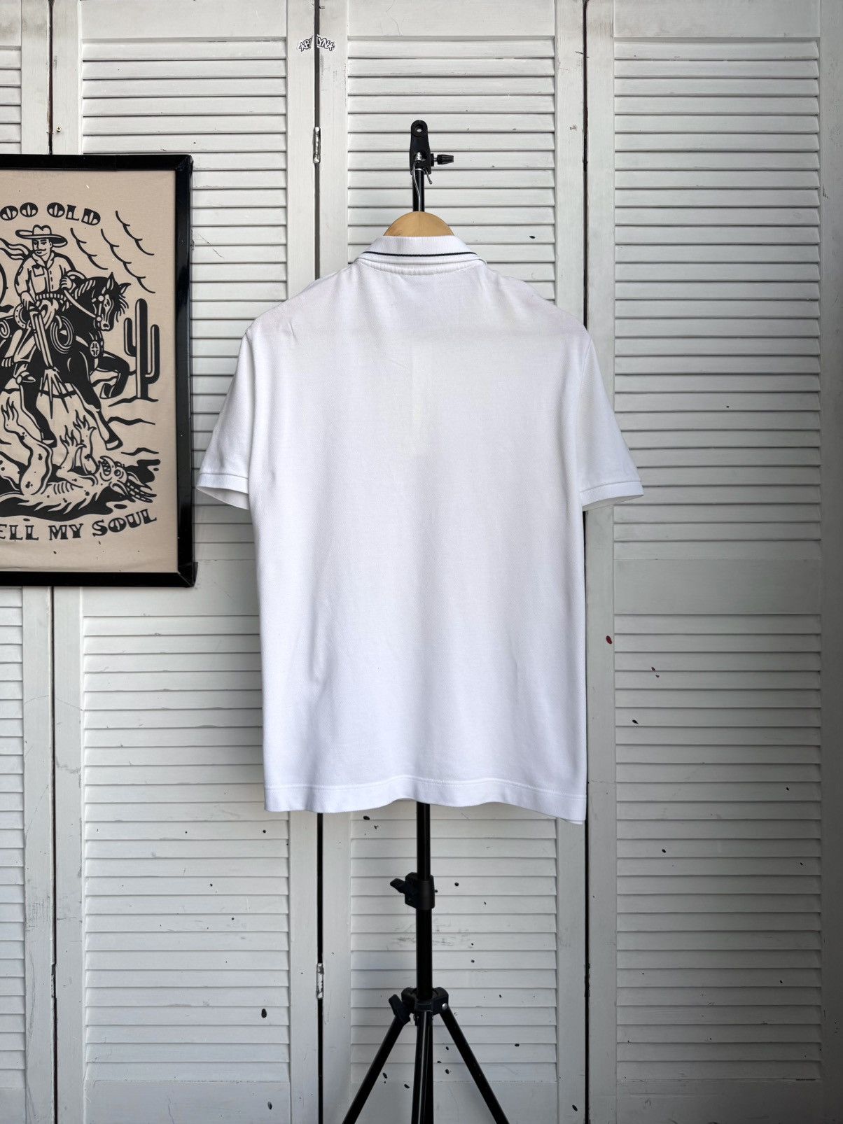 Lacoste Lacoste Polo Shirt White Regular Fit Graphic Logo Size US L / EU 52-54 / 3 - 2 Thumbnail