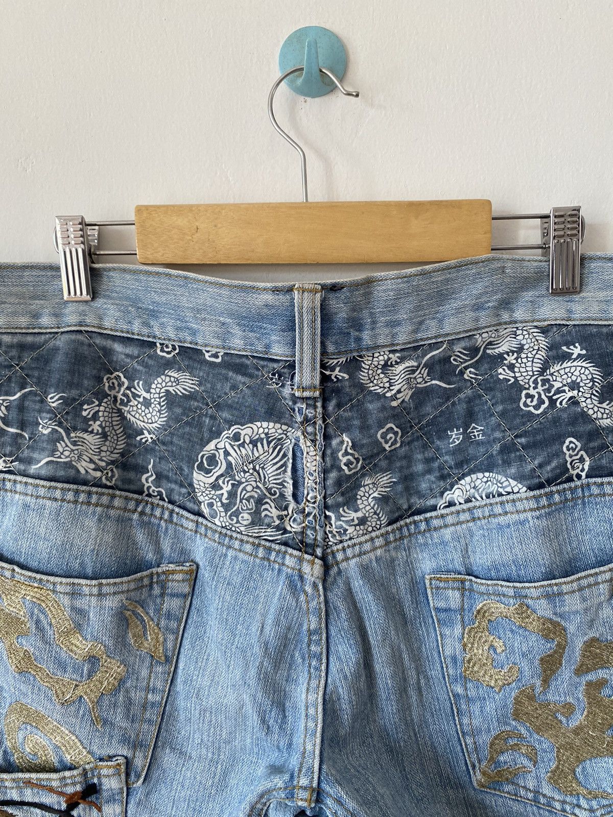 Denim & Co. × Japanese Brand Sukajan embroidery denim shorts pants Size US 36 / EU 52 - 11 Thumbnail