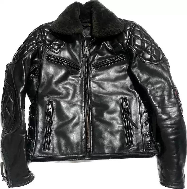 Kadoya kadoya evo Diamond lattice straight lapel leather coat Size US S / EU 44-46 / 1 - 1 Thumbnail