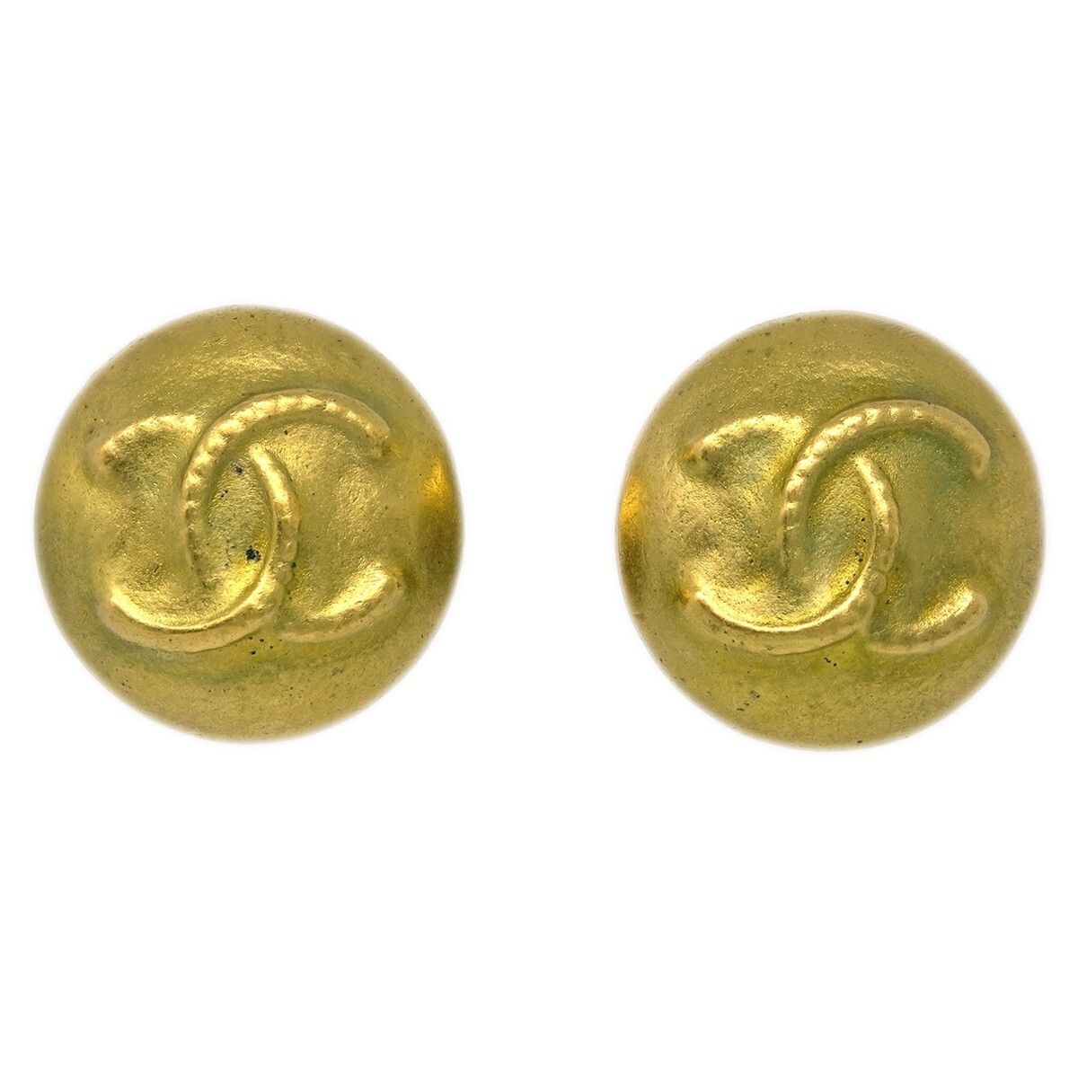 Chanel Chanel Vintage CC Round Clip-On Metal Size ONE SIZE - 1 Thumbnail