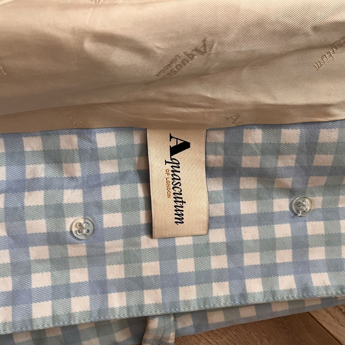 Aquascutum Aquascutum Baby Blue Club Check Vintage Trench Coat Size M / US 6-8 / IT 42-44 - 7 Thumbnail