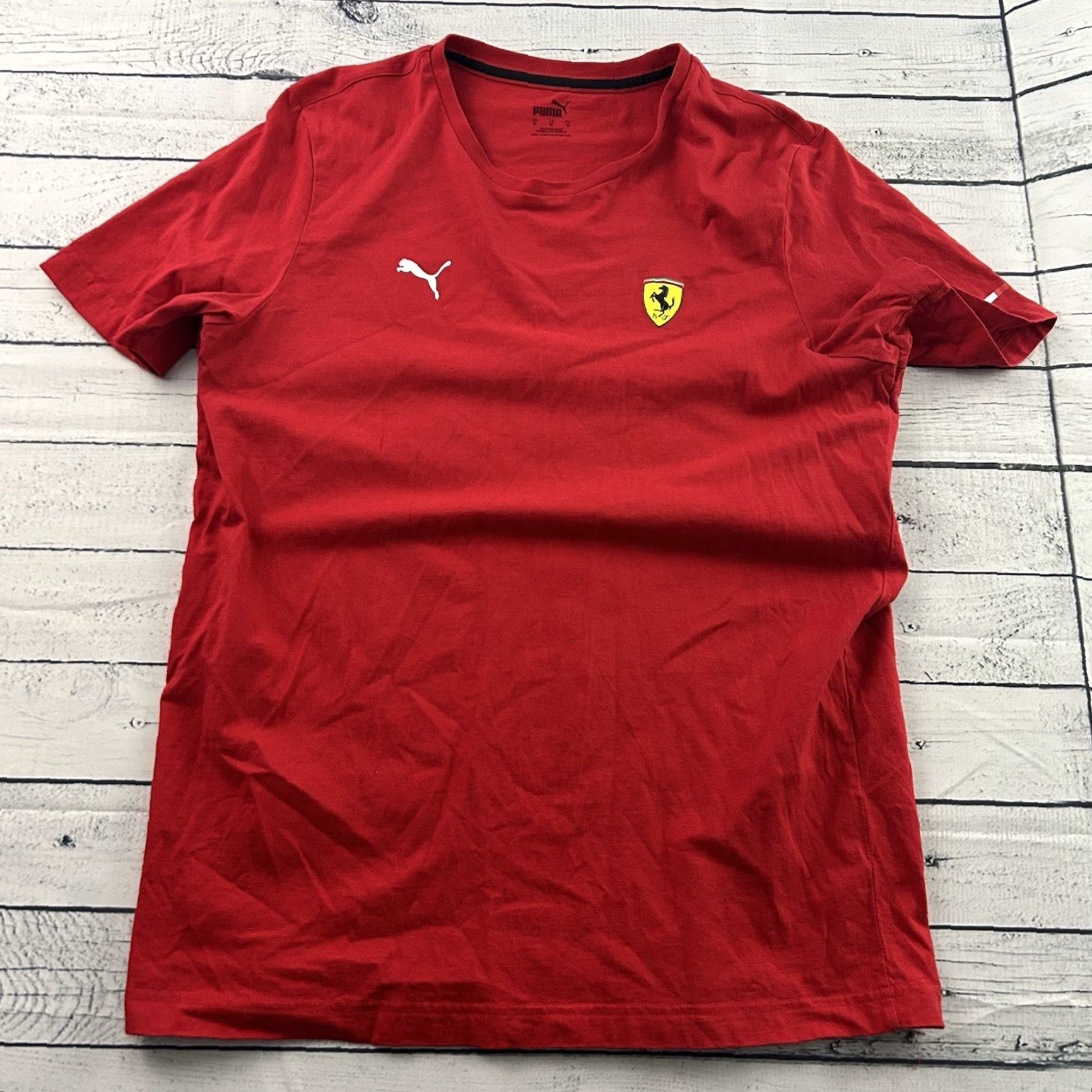 Puma PUMA Ferrari Short Sleeve T Shirt Men's Medium Red Size US M / EU 48-50 / 2 - 2 Thumbnail