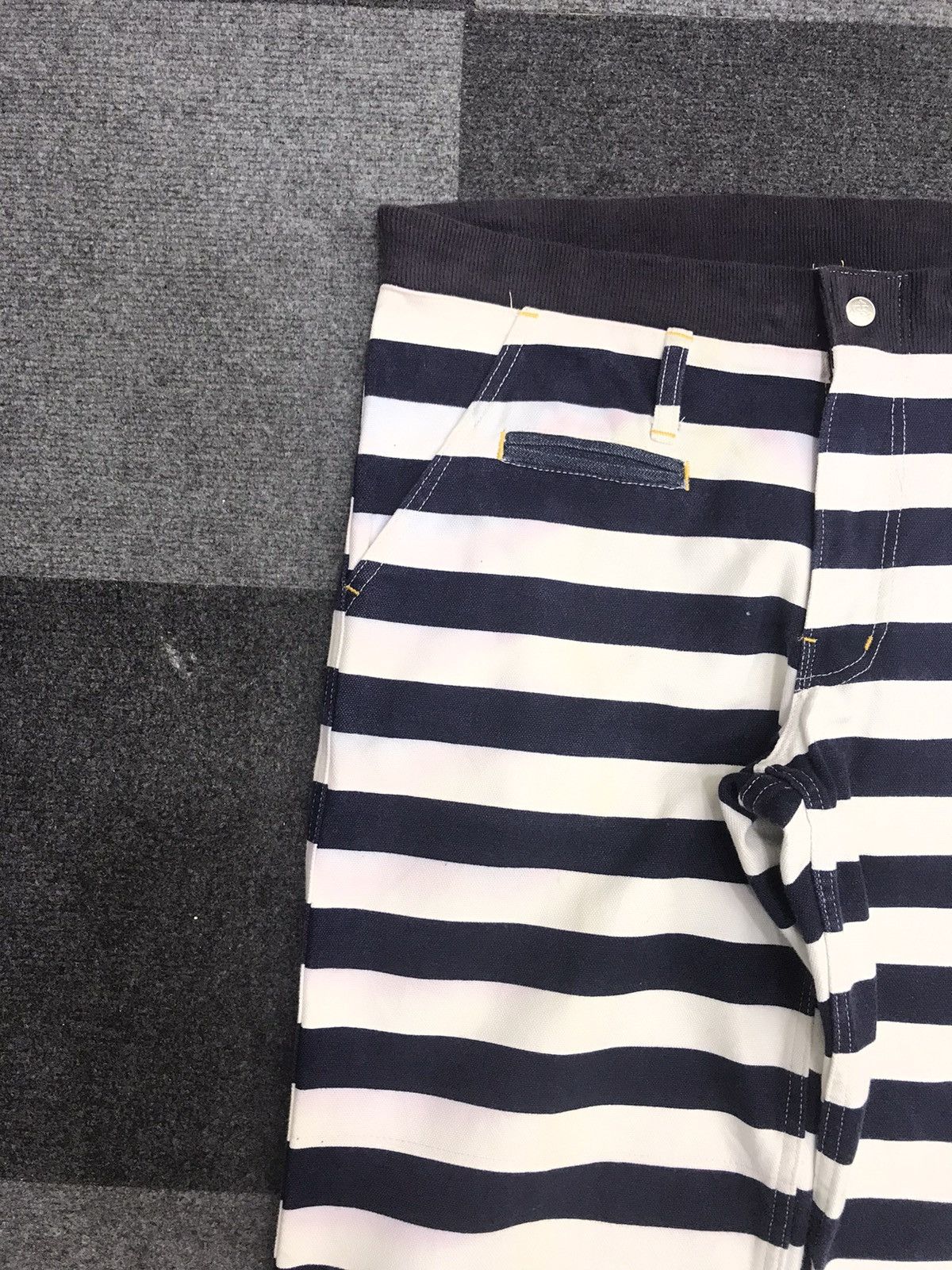 Japanese Brand Very Rare Prisoner Stripe Ballon Duck Canvas Pant Size US 35 - 5 Thumbnail