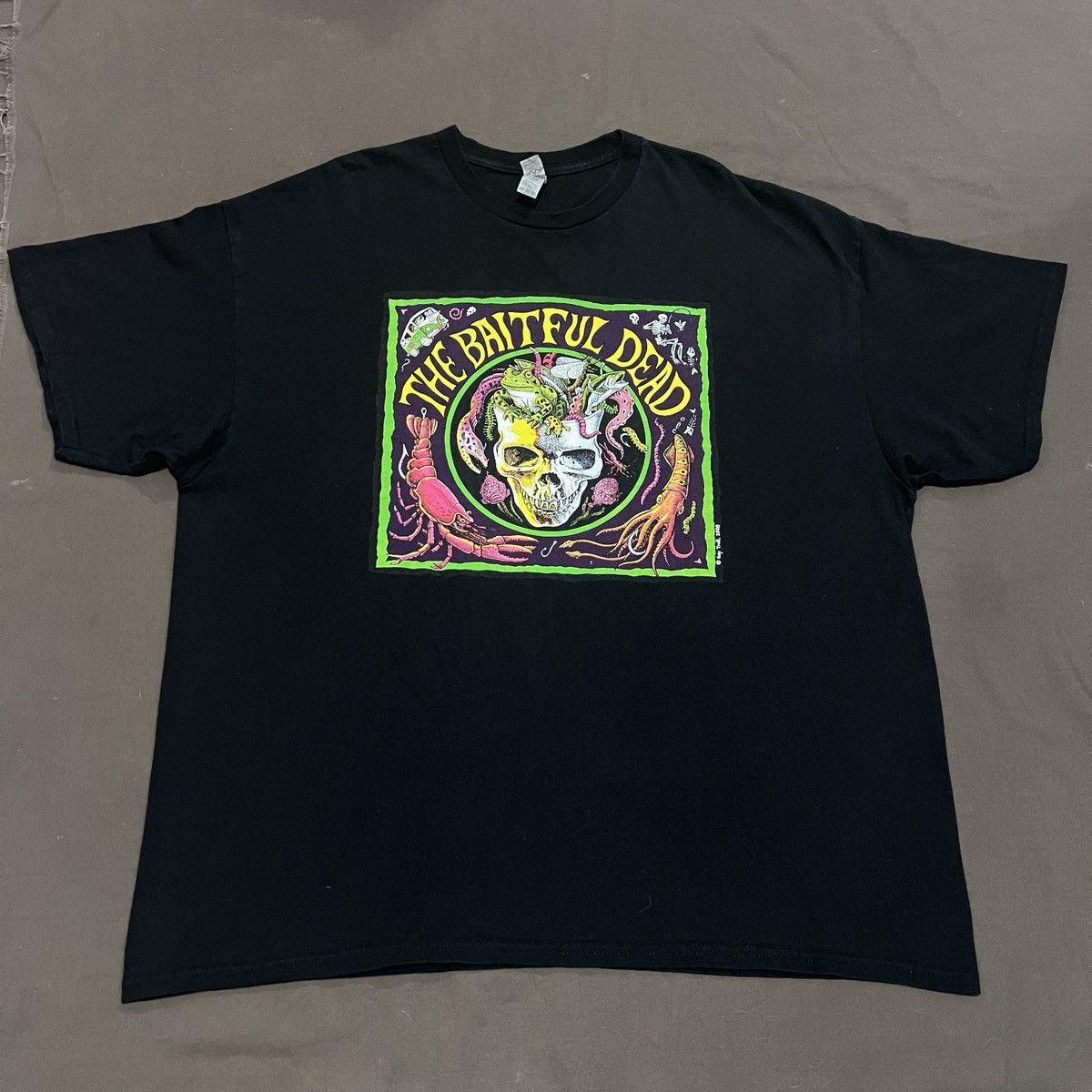 Other Vintage Y2K The Baitful Dead Ray Troll Graphic Tee 2XL Size US XXL / EU 58 / 5 - 2 Thumbnail