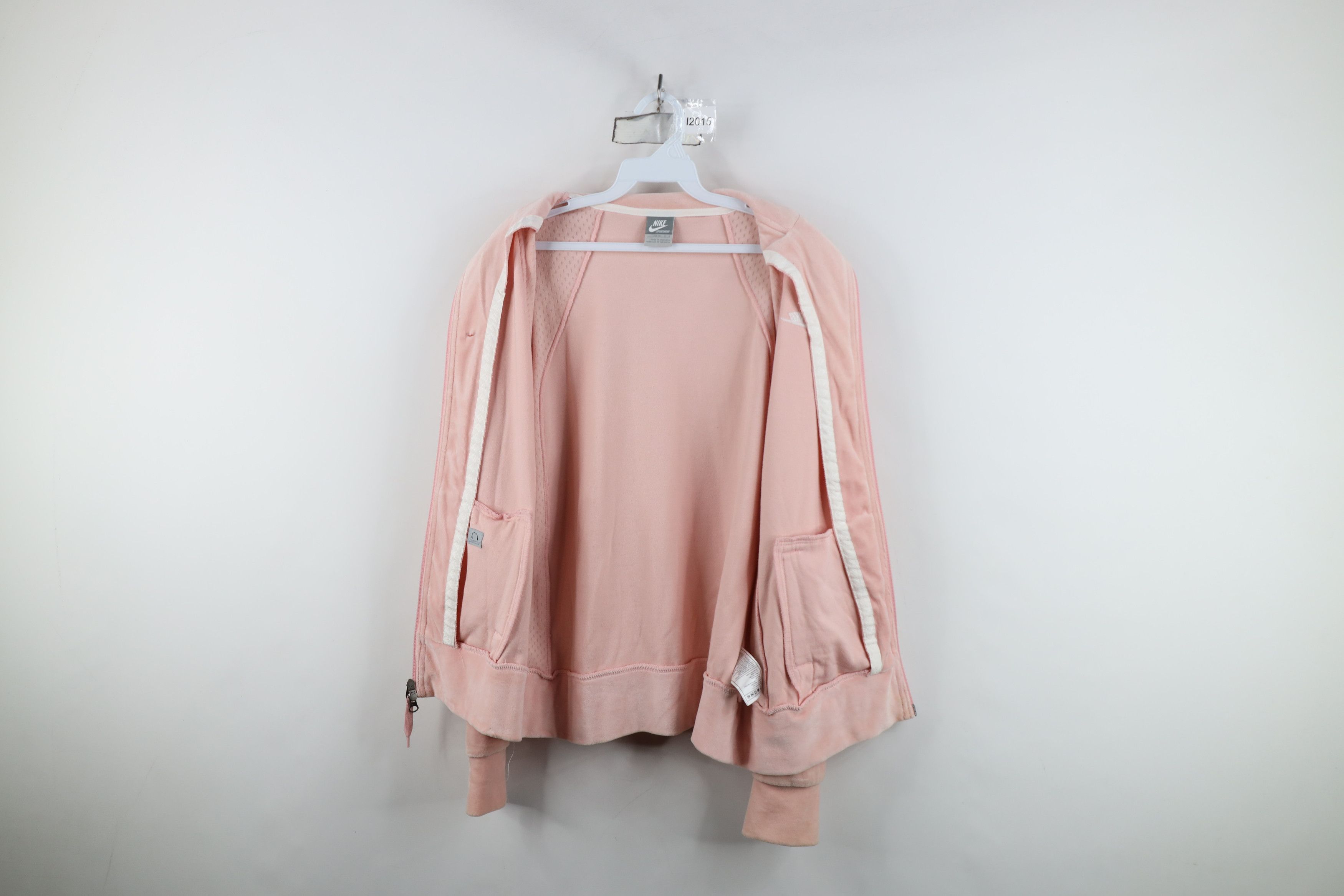 Nike Vintage Y2K Nike Plush Velour Full Zip Track Jacket Pink Size L / US 10 / IT 46 - 10 Thumbnail
