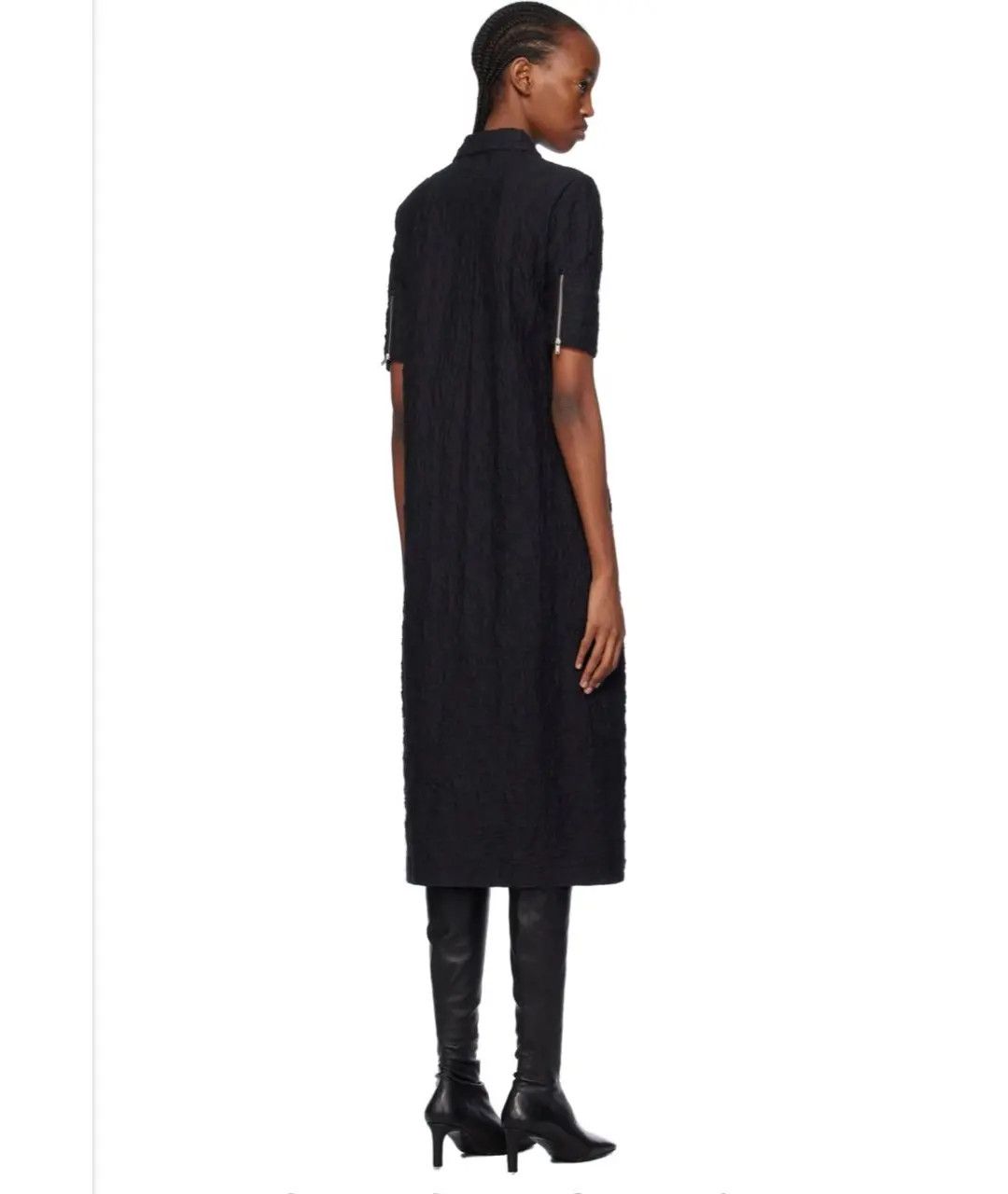 Jil Sander o1y0925 Midi Dress in Black Size XS / US 0-2 / IT 36-38 - 3 Thumbnail