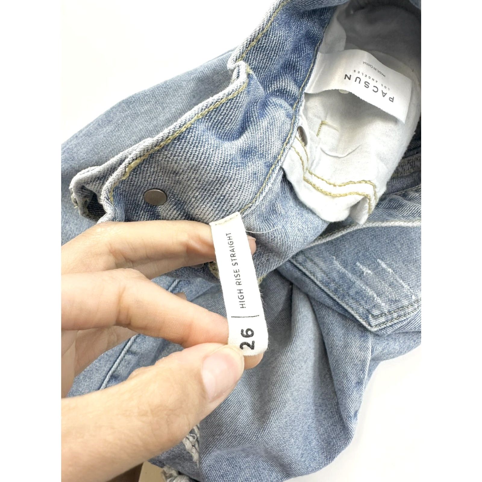 Pacsun VINTAGE PacSun Jeans 26 Blue Distressed High Rise Straight Womens Jeans 26 Blue Distressed High Rise Straight Size 26" / US 2 / IT 38 - 4 Thumbnail