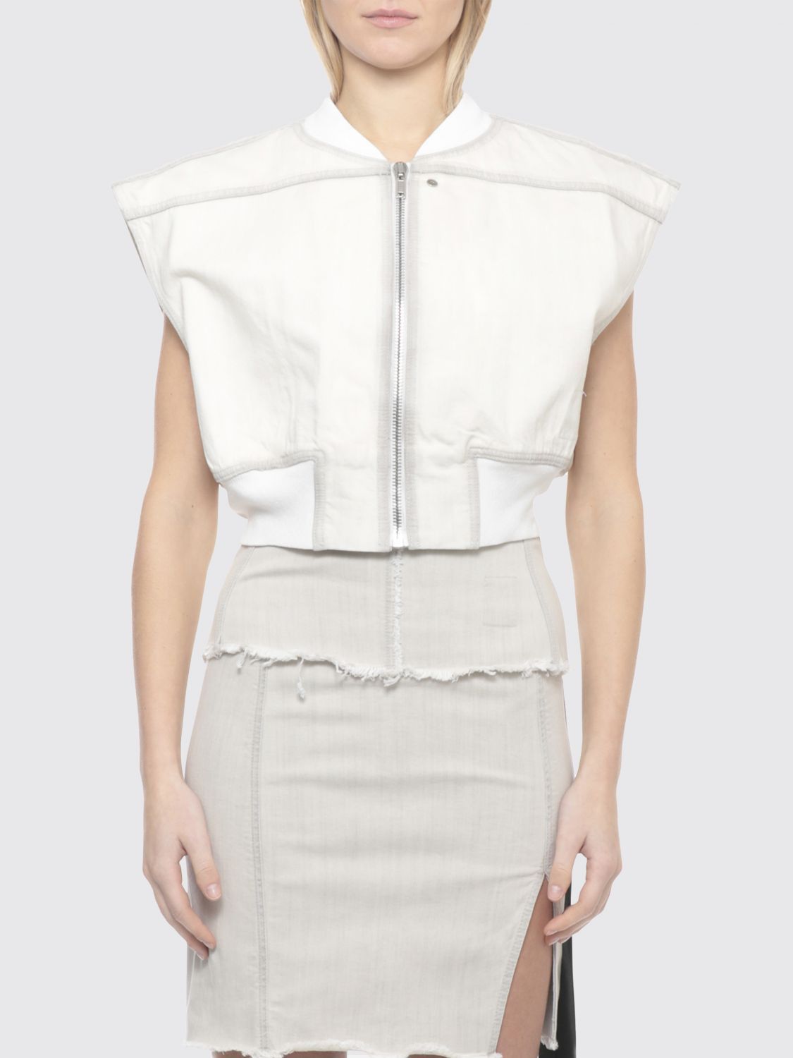 Rick Owens Drkshdw Rick Owens Drkshdw Jacket Woman Ivory Size S / US 4 / IT 40 - 1 Thumbnail