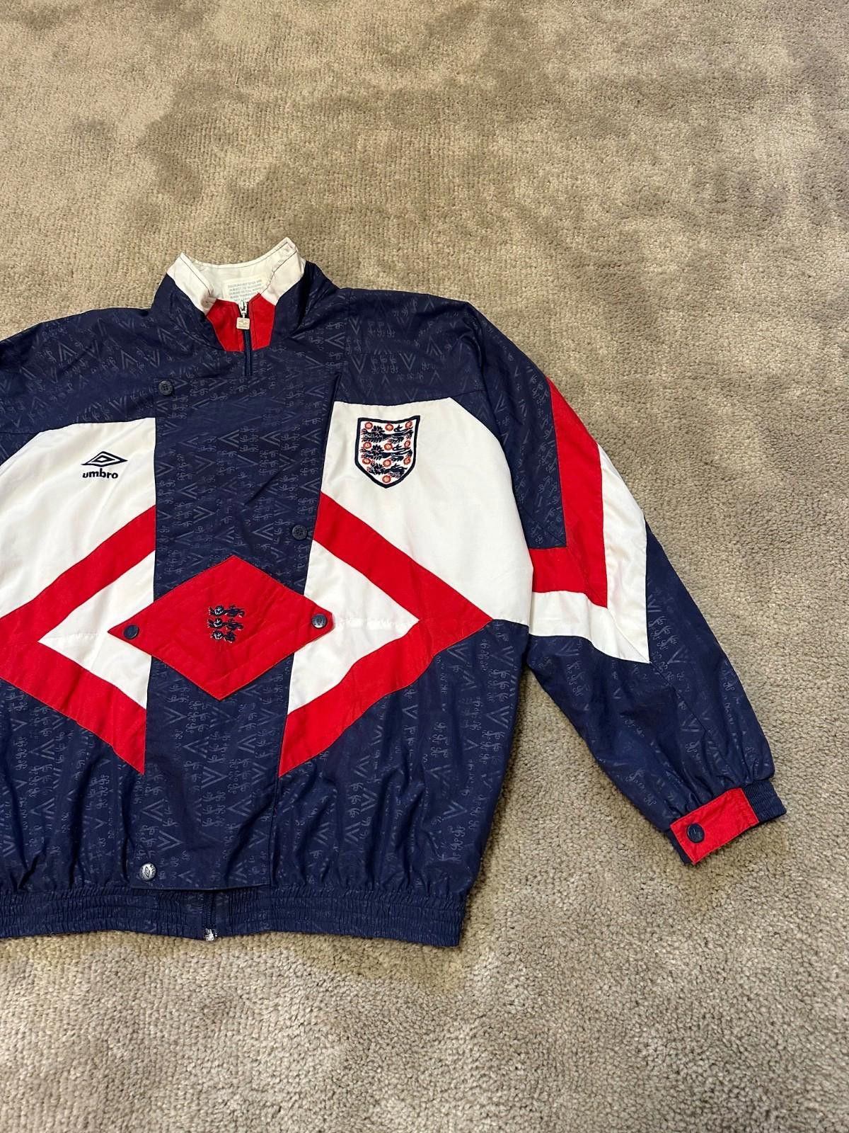 Umbro National Team England 1992 Umbro VTG Football Soccer Jacket Size US L / EU 52-54 / 3 - 3 Thumbnail