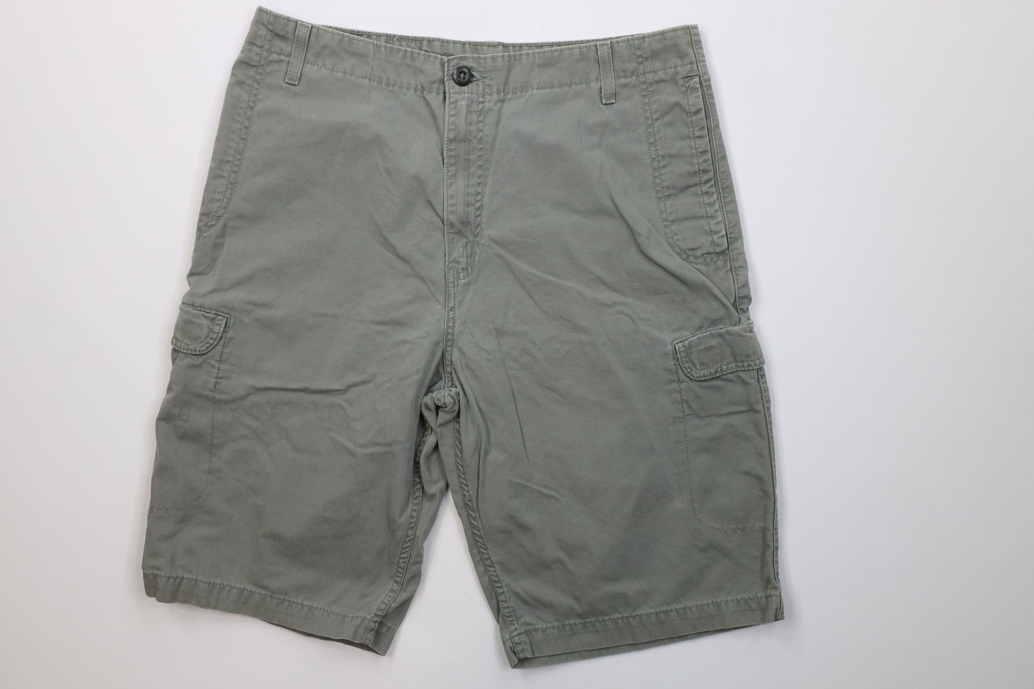 Levi's Vintage 90s Levis Heavyweight Cargo Shorts Green Cotton Size US 34 / EU 50 - 1 Thumbnail