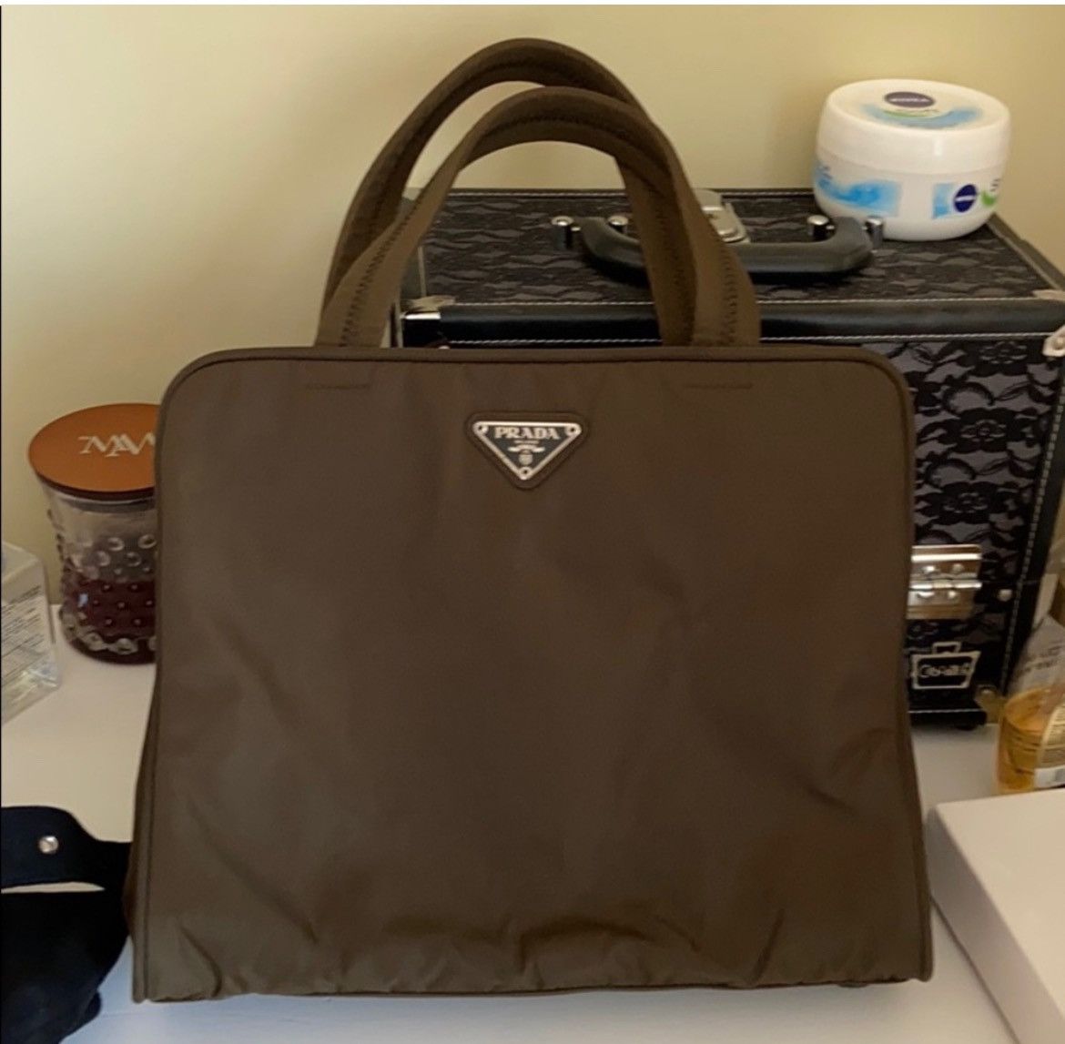 image of Prada Handbag in Army Green, Women's