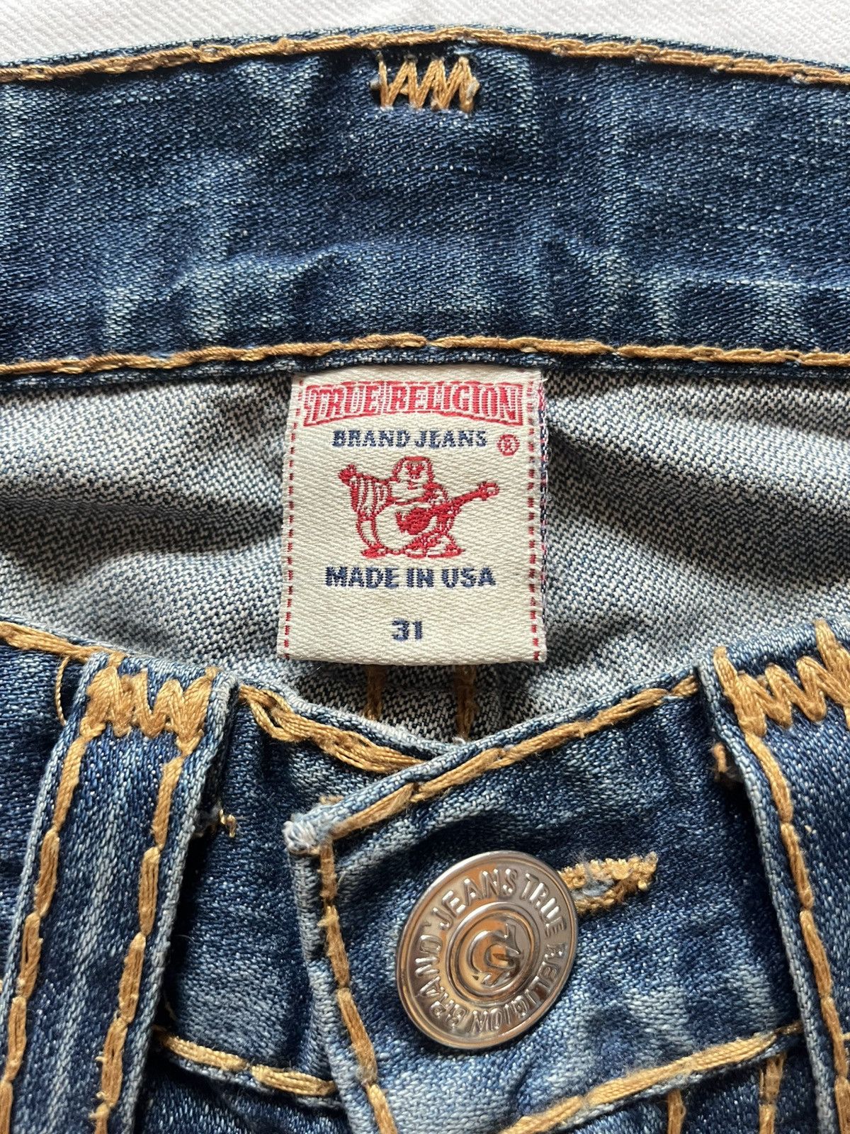 True Religion Vintage True Religion Jeans – Rare Early 2000s Stitching Size US 31 - 6 Thumbnail