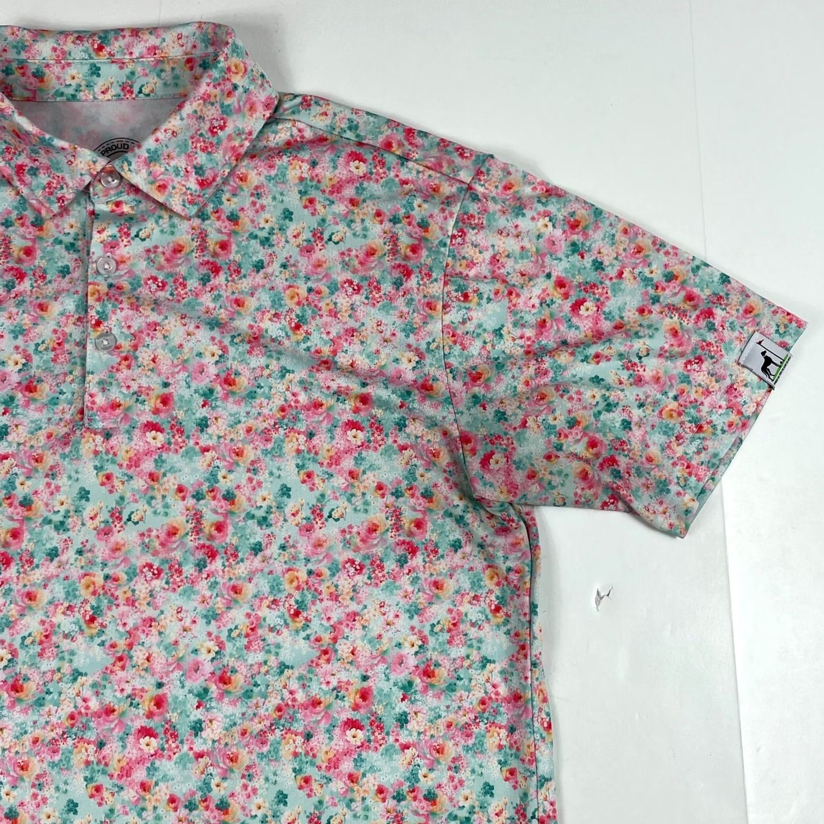 Vintage Proud 90 Hawaiian Golf Polo Shirt - Men's Small Green Size US S / EU 44-46 / 1 - 3 Thumbnail