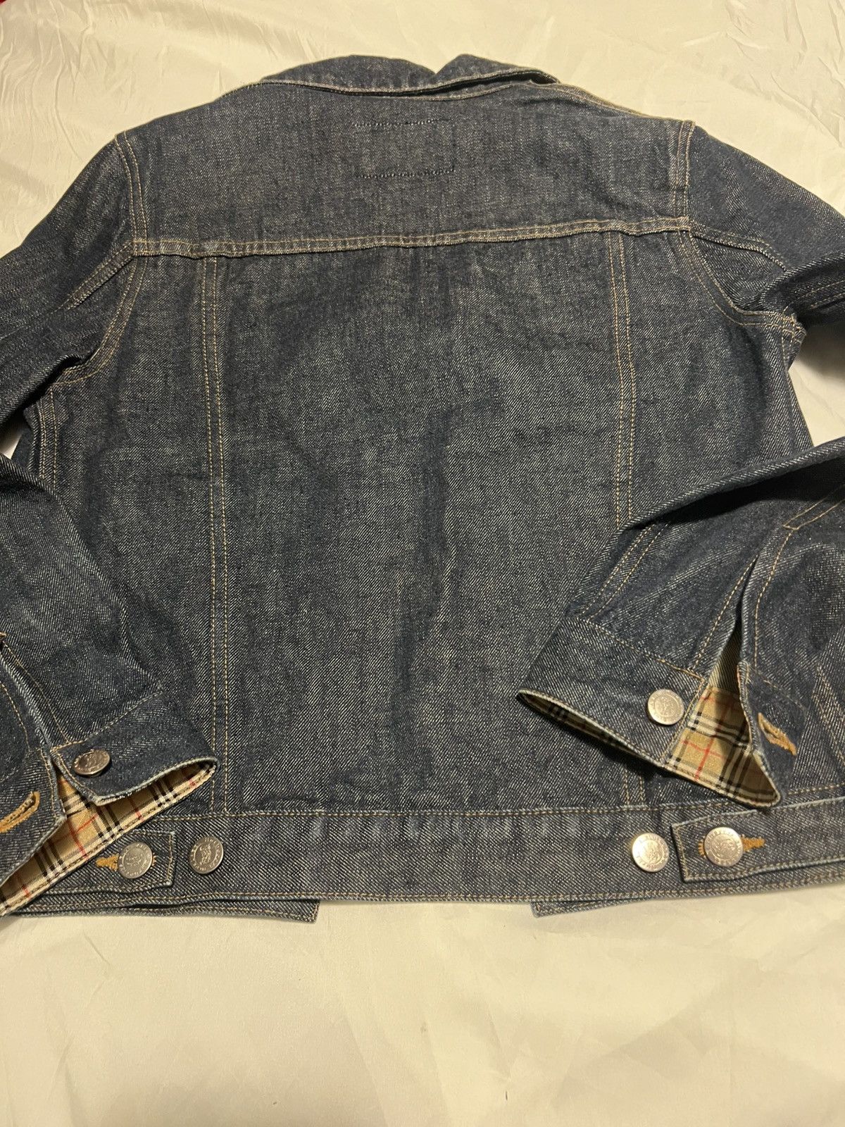 Burberry × Japanese Brand Japan Burberry Prorsum blue label Jean jacket Size XS / US 0-2 / IT 36-38 - 4 Thumbnail