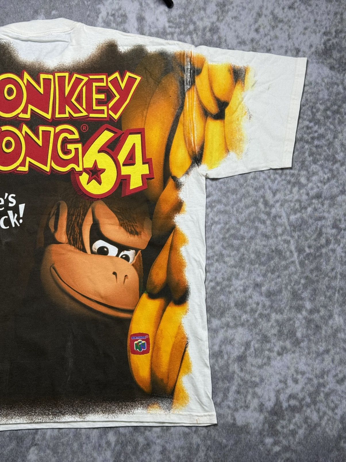 Nintendo Vintage Donkey Kong 64 AOP Tee Nintendo Rare 90s Size US XL / EU 56 / 4 - 14 Thumbnail