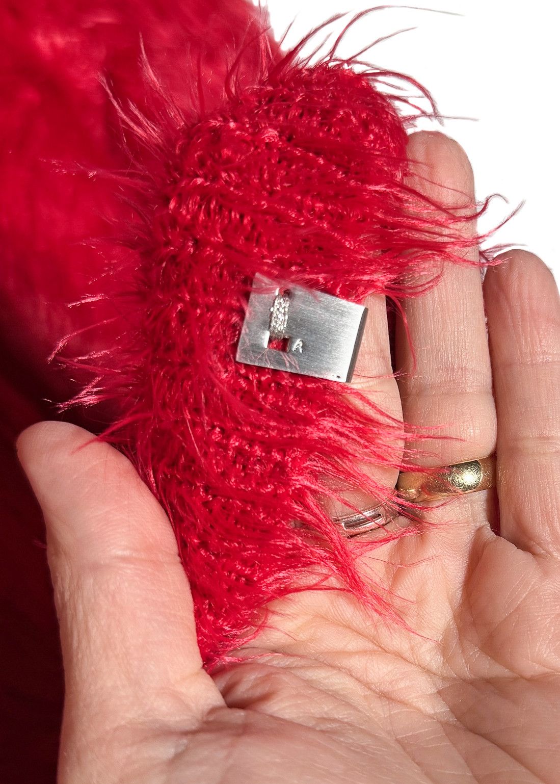1017 ALYX 9SM 1017 ALYX 9SM Red Feather Mohair Knit Sweater Size US XS / EU 42 / 0 - 4 Thumbnail