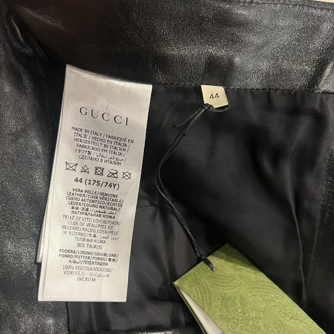 Gucci $4200 GUCCI LEATHER PANTS, BLACK, SIZE 44 Size US 29 - 13 Thumbnail