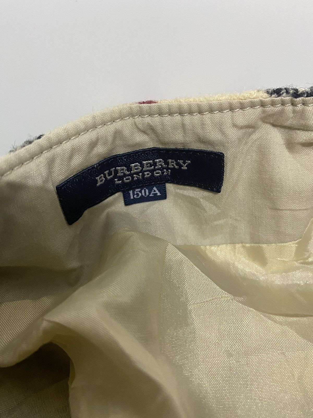 Burberry × Vintage BURBERRY London Wool Mini Skirt Plaid Nova Check One Pocket Size 23" - 13 Thumbnail