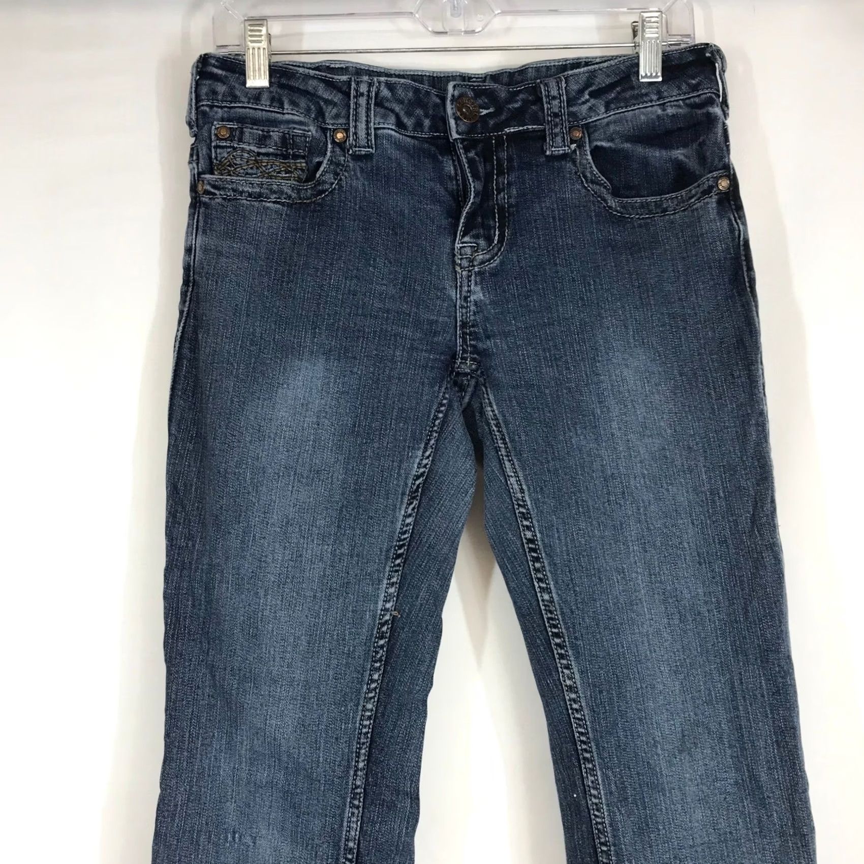 CO Cowgirl Tuff Co Bootcut Jeans Dark Wash Embroidered Pockets 5-Pocket 28x31 Western Western Womens Jeans Size 27" / US 4 / IT 40 - 2 Thumbnail