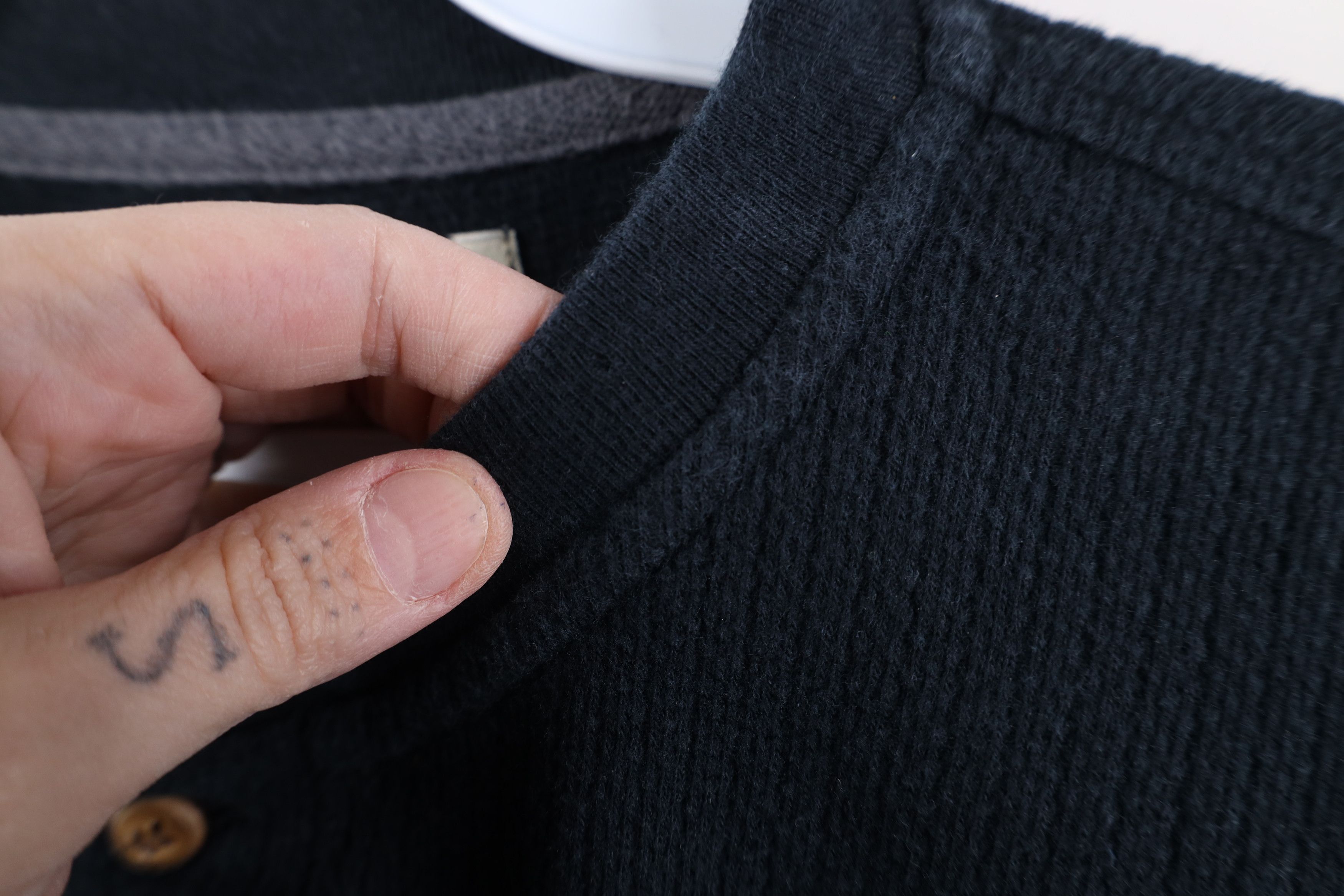 Vintage Vintage 90s Streetwear Knit Long Sleeve Henley T-Shirt Size US L / EU 52-54 / 3 - 6 Thumbnail