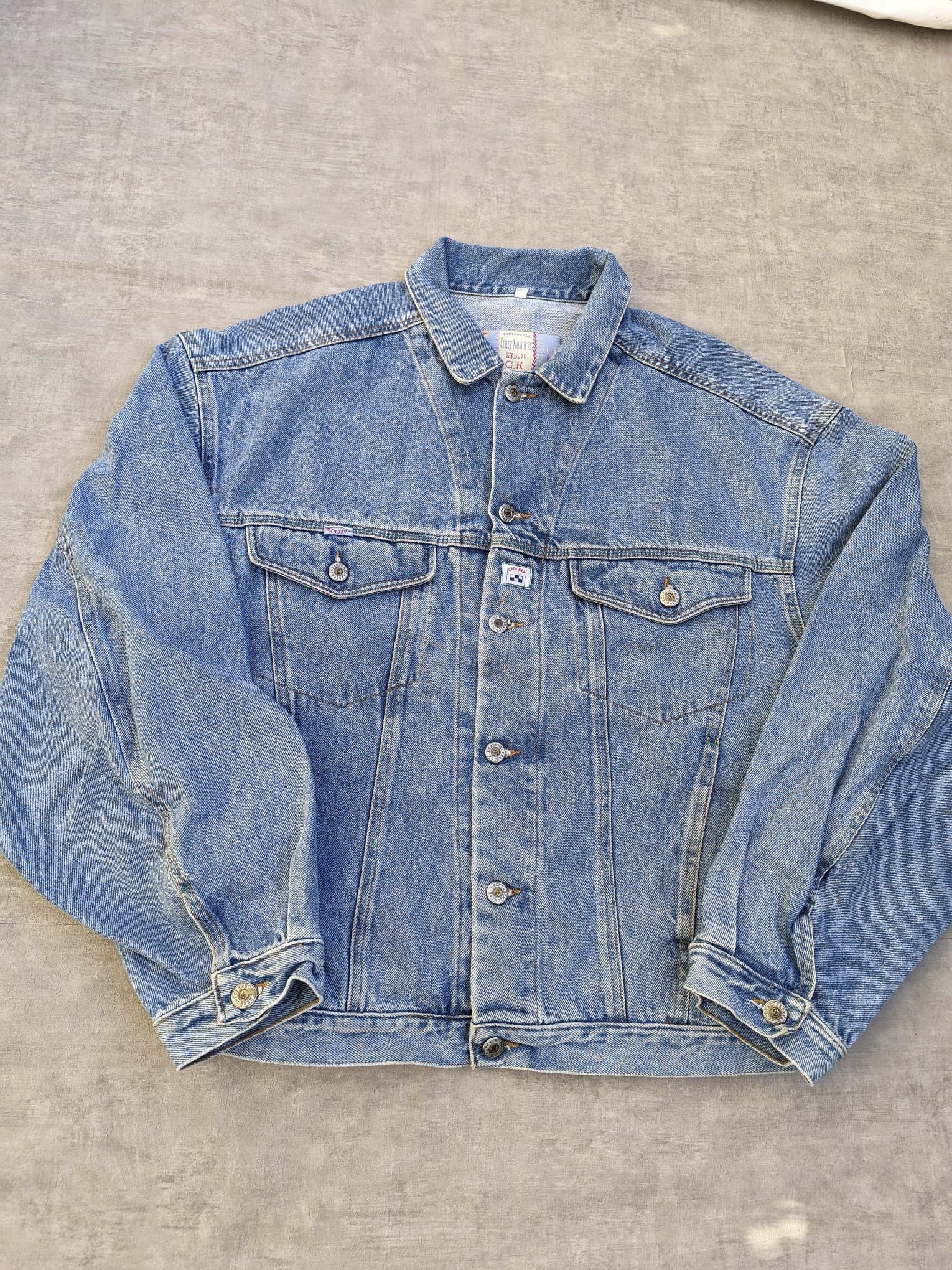 Vintage boxyfit vintage denim jean trucker jacket oversize Size US XL / EU 56 / 4 - 3 Thumbnail