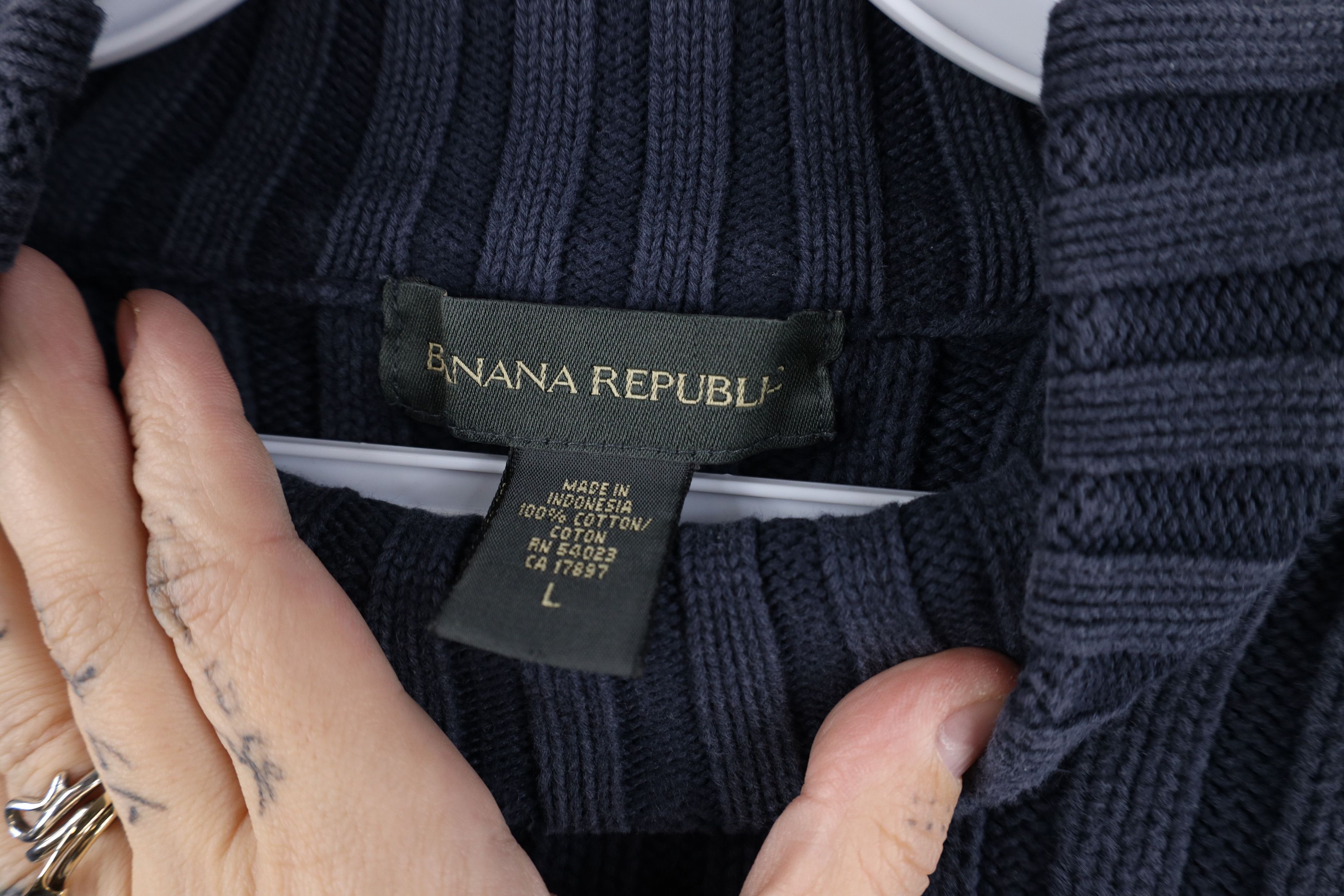 Banana Republic × Vintage Vintage Banana Republic Heavyweight Ribbed Knit Sweater Size L / US 10 / IT 46 - 8 Thumbnail