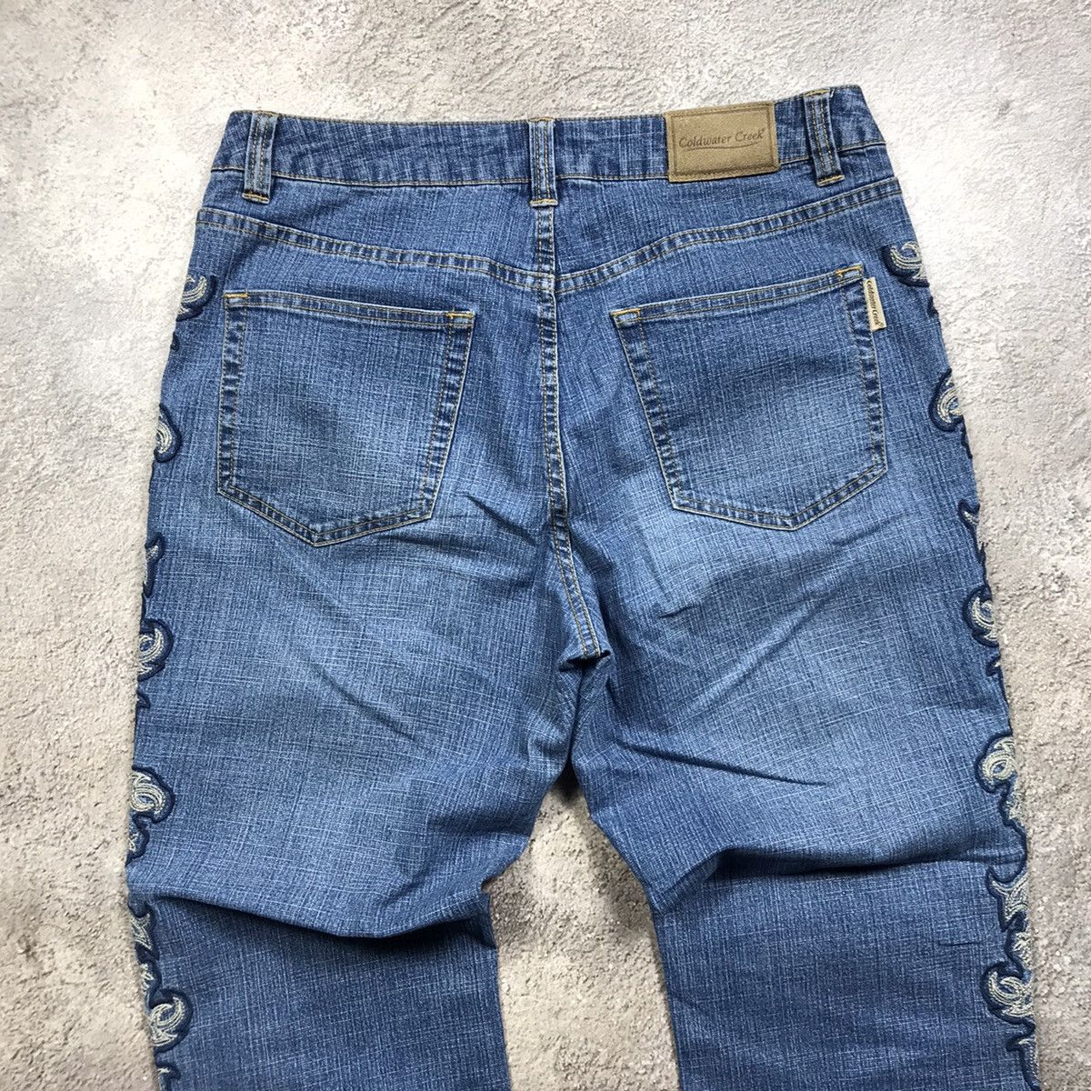 Vintage Y2K Distressed Flared Baggy Jeans Grunge Skate Graphic 32 Size 32" / US 10 / IT 46 - 5 Thumbnail
