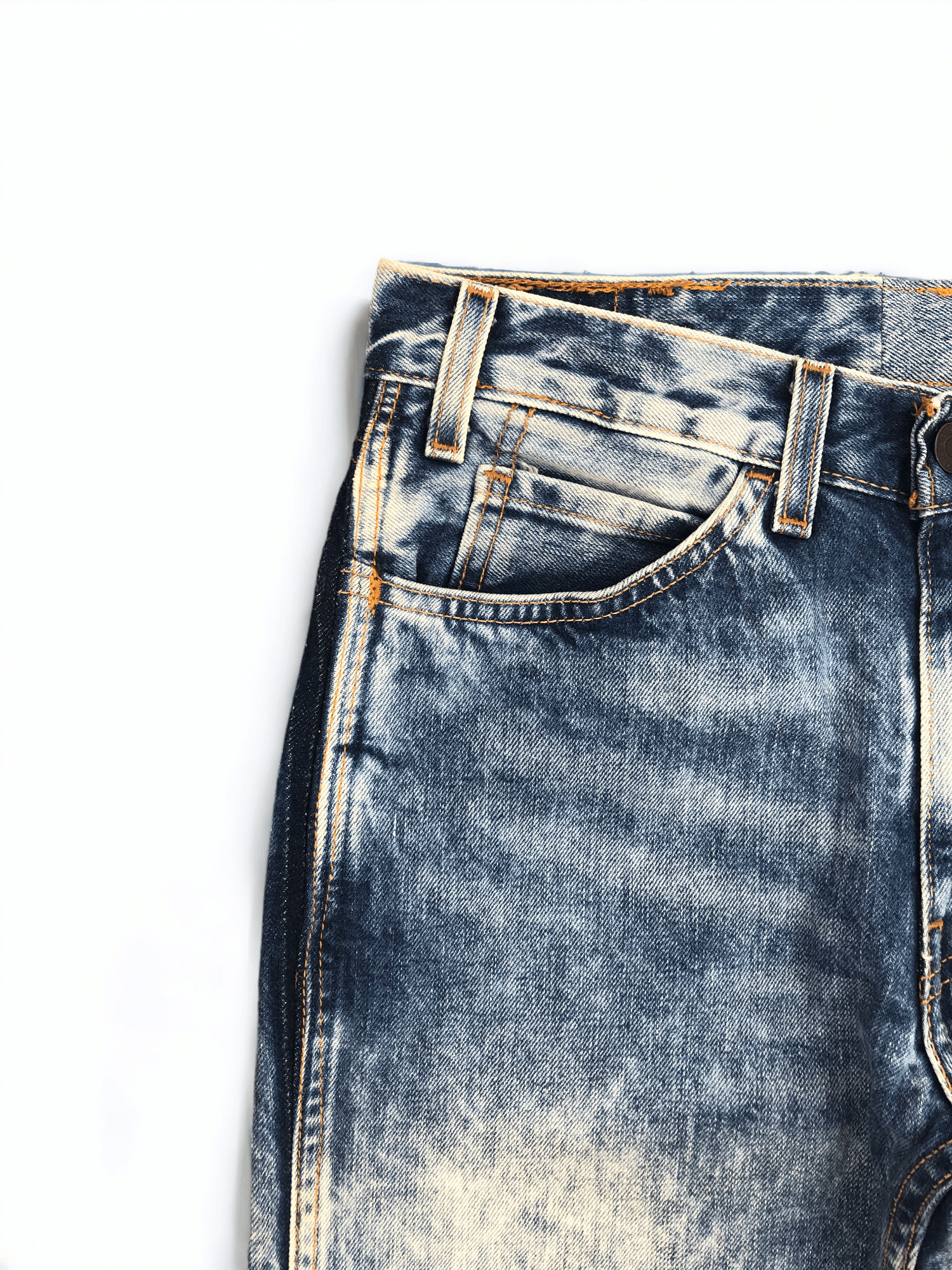 Levi's Vintage Levis 505 Orange Tab Acid Wash Jeans 29x28.5 S0017 Size US 29 - 8 Thumbnail