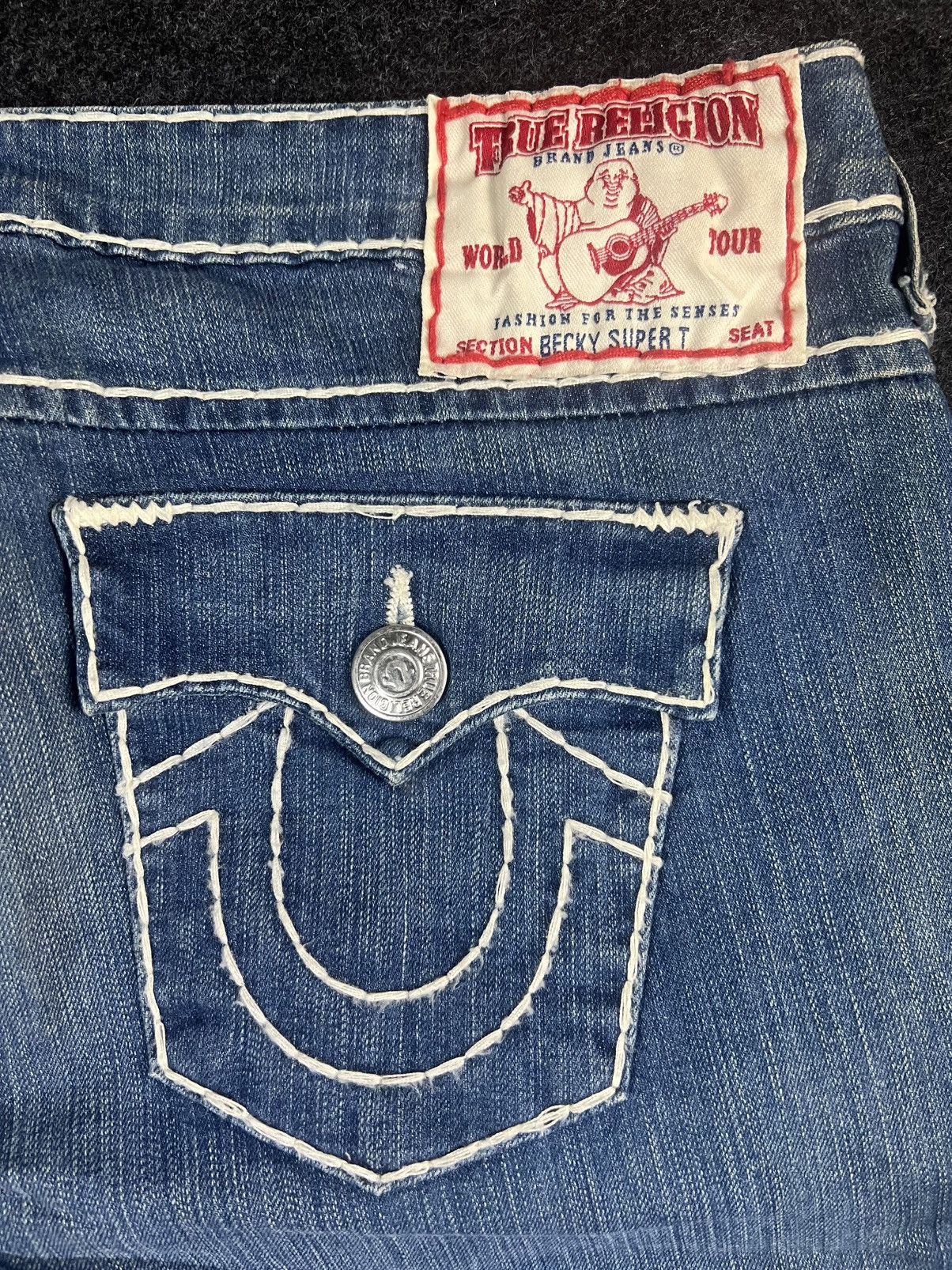True Religion True Religion Becky Super T Flare Embroidery Jeans Size US 34 / EU 50 - 7 Thumbnail