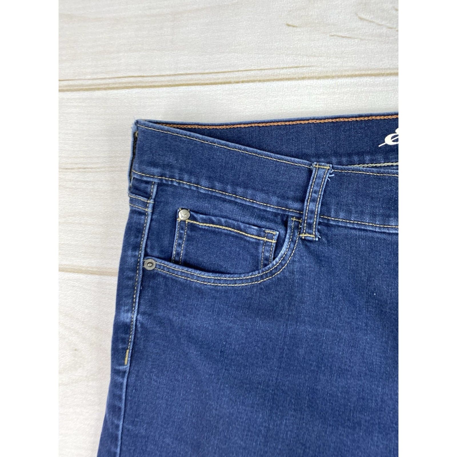 Eddie Bauer Eddie Bauer Jeans Womens 16 5-Pocket Skinny Mid Rise Denim Cotton Blend Spandex Stretch Blue XS-XL? Size 34" / US 12 / IT 48 - 2 Thumbnail