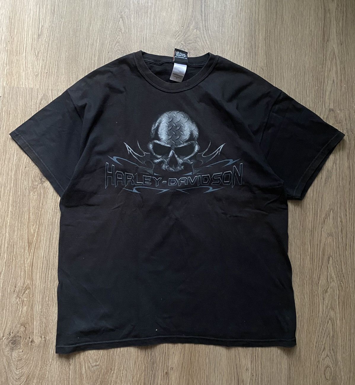 Harley Davidson × Vintage Vintage 00’s Harley Davidson Eagle Skull T shirt y2k Nevada Size US XL / EU 56 / 4 - 1 Thumbnail