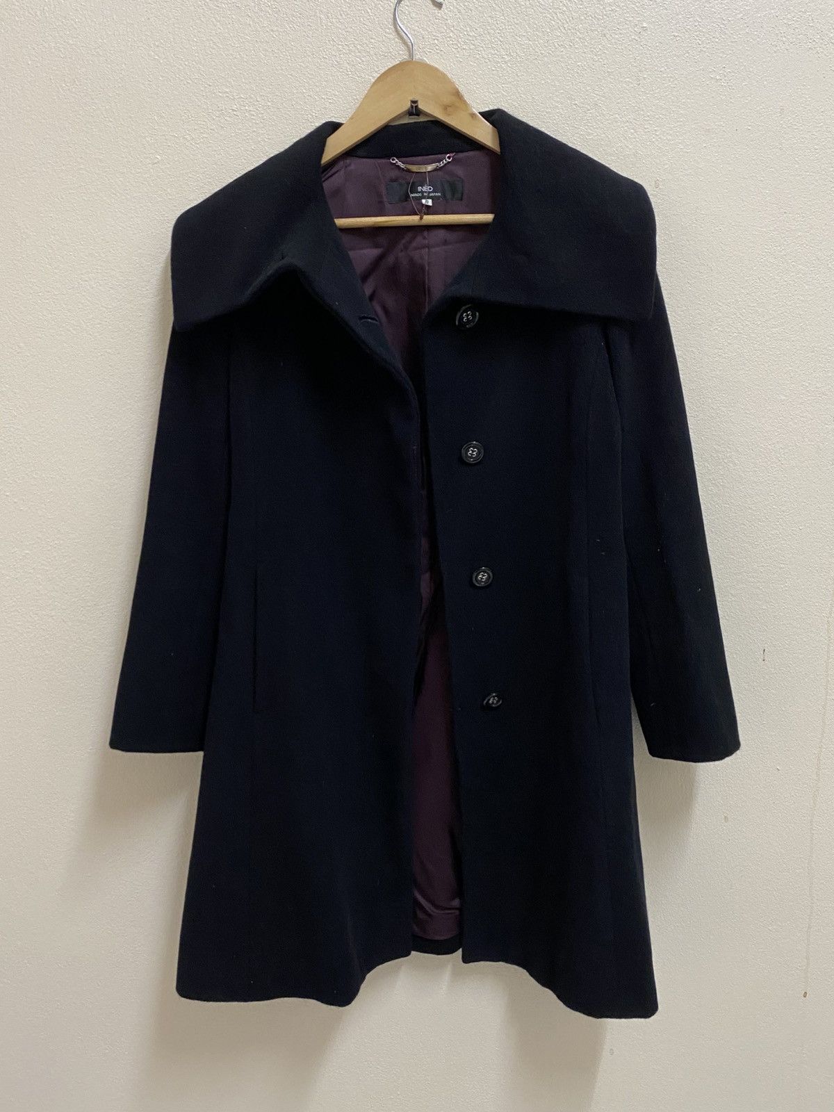 Japanese Brand Ined By Angora Wool Coat Jacket Black Size M / US 6-8 / IT 42-44 - 1 Thumbnail