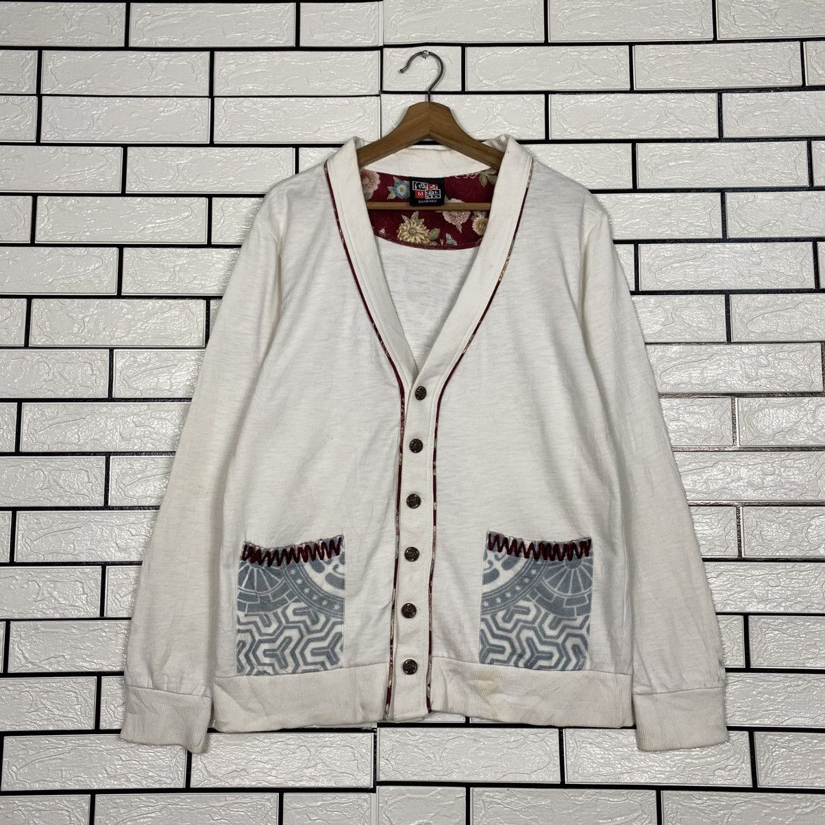 Kapital Vintage Button Cardigan Jacket Sharaku Navajo Native Design Size US M / EU 48-50 / 2 - 2 Thumbnail